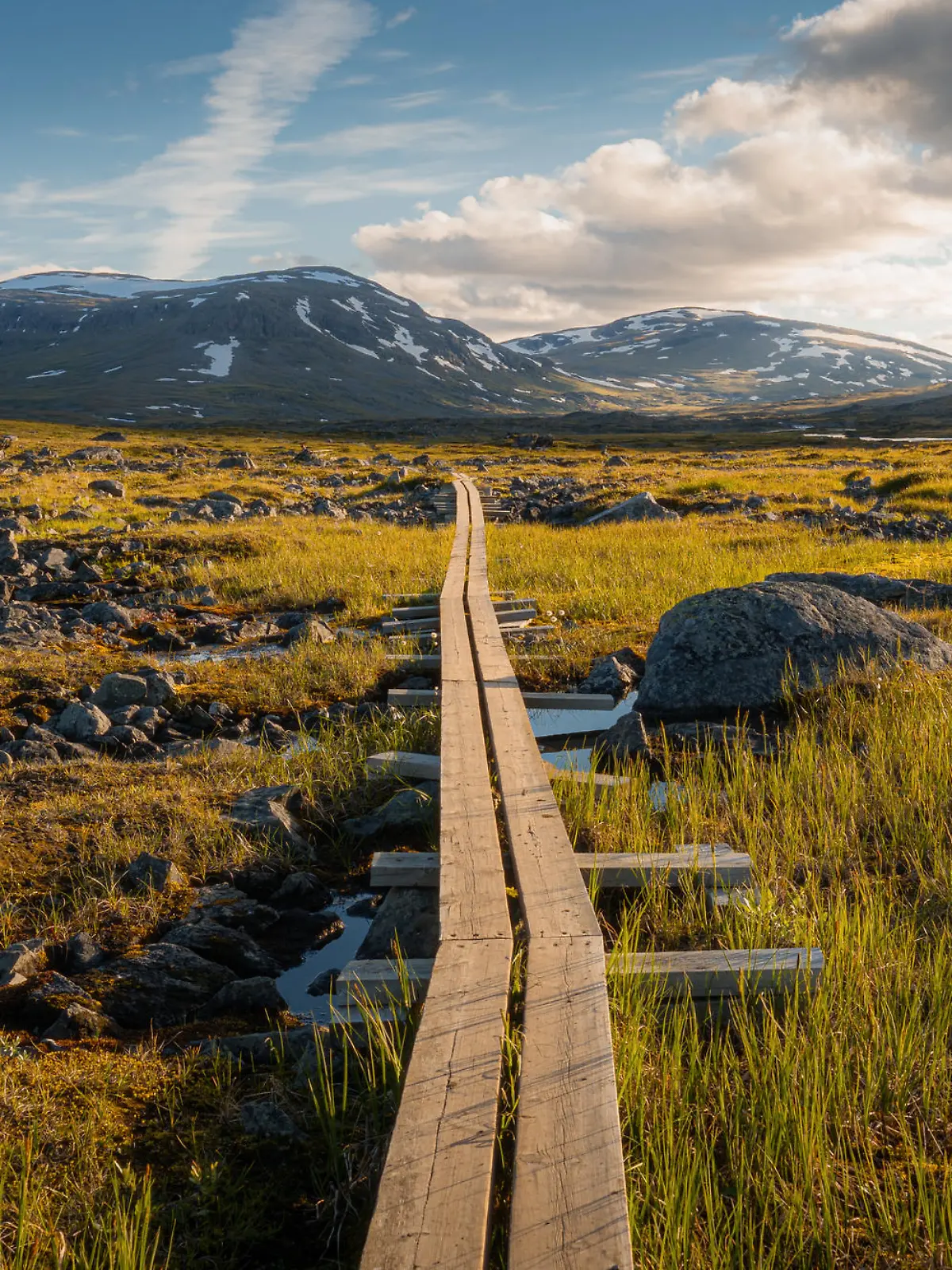'Kungsleden', also know as The King's Trail is an approximately 440km long hiking trail in Swedens most northern landscape; Lapland. It passes through vast valleys, mountain passes and rivers and is one of the most scenic hikes in the country.