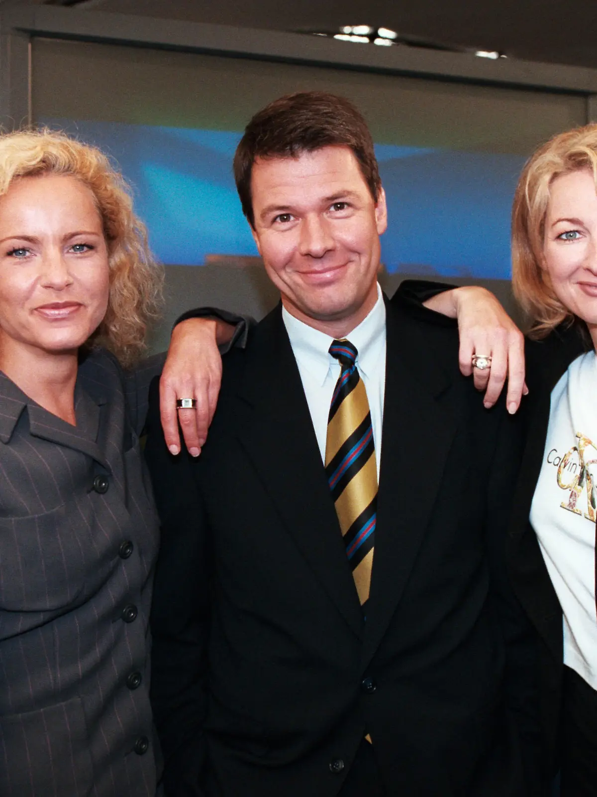 RTL - Peter Kloeppel - Frauke Ludowig - (v.l.n.r) Katja Burkard, deutsche Fernsehmoderatorin, Moderatorin - Peter Kloeppel, deutscher Journalist, Fernsehmoderator, Moderator - Frauke Ludowig, deutsche Fernsehmoderatorin, Moderatorin