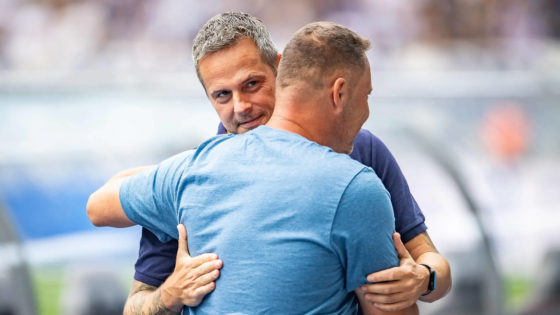 2. Fussball Bundesliga, Hertha BSC vs SpVgg Greuther Fuerth. Berlin, 26.08.2023 Pal Dardai Trainer Hertha BSC Kay Bernstein Praesident Hertha BSC 2. Fussball Bundesliga, Hertha BSC vs SpVgg Greuther Fuerth, Olympiastadion, Berlin, 26.08.2023 DFL REGULATIONS PROHIBIT ANY USE OF PHOTOGRAPHS AS IMAGE SEQUENCES AND/OR QUASI-VIDEO. *** 2 Football Bundesliga, Hertha BSC vs SpVgg Greuther Fuerth Berlin, 26 08 2023 Pal Dardai Coach Hertha BSC Kay Bernstein President Hertha BSC 2 Football Bundesliga, Hertha BSC vs SpVgg Greuther Fuerth, Olympiastadion, Berlin, 26 08 2023 DFL REGULATES PROHIBIT ANY USE OF PHOTOGRAPHS AS IMAGE SEQUENCES AND OR QUASI VIDEO Copyright: xBEAUTIFULxSPORTS/LucianoxLimax