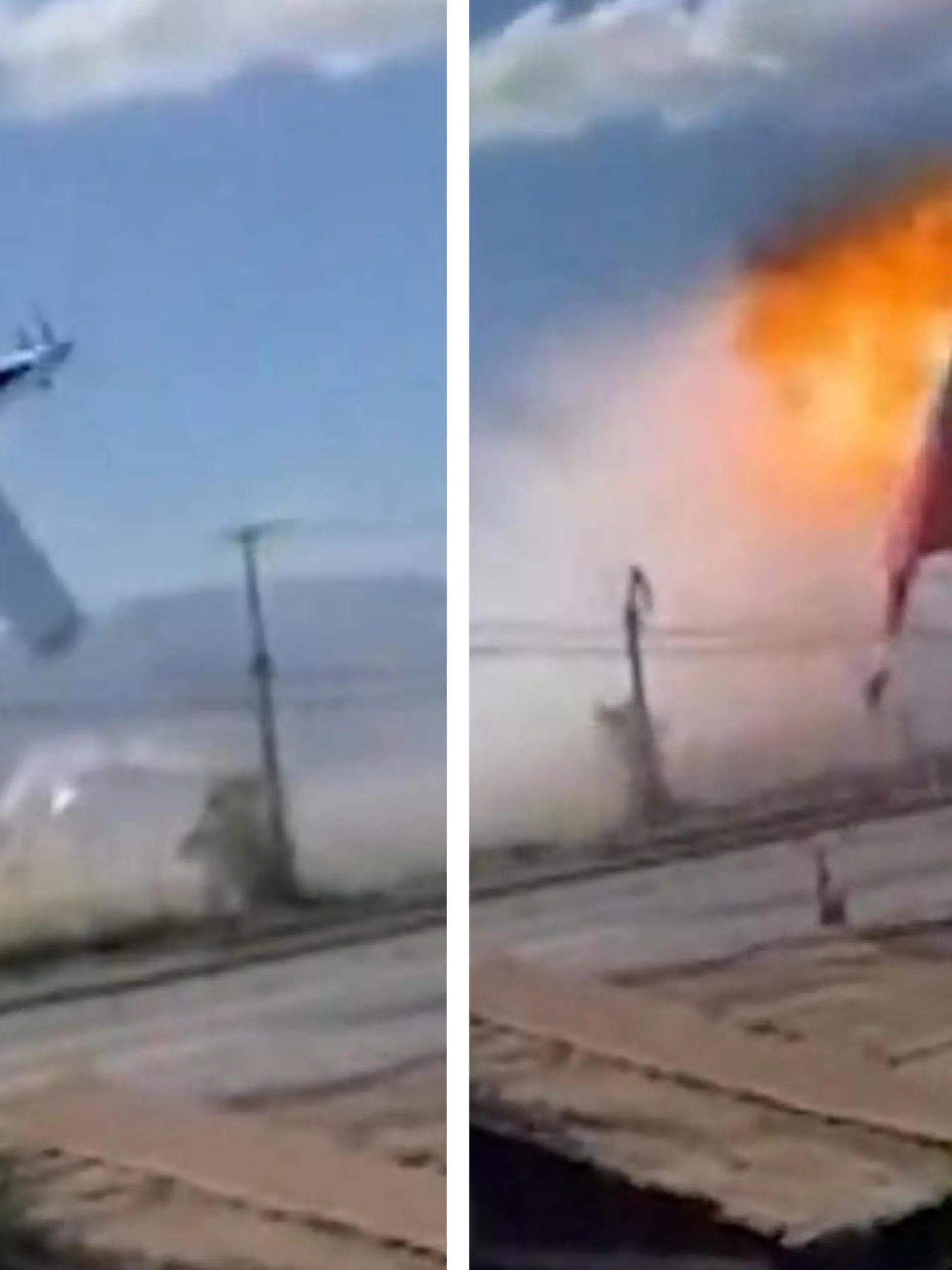 Der Pilot dieses Leichtflugzeug ist bei diesem Unglück nahe der Stadt Talca in Chile ums Leben gekommen. Drei weitere Menschen, die sich an der Absturzstelle in der Nähe eines Flugplatzes aufhielten, wurden durch Trümmerteile verletzt.