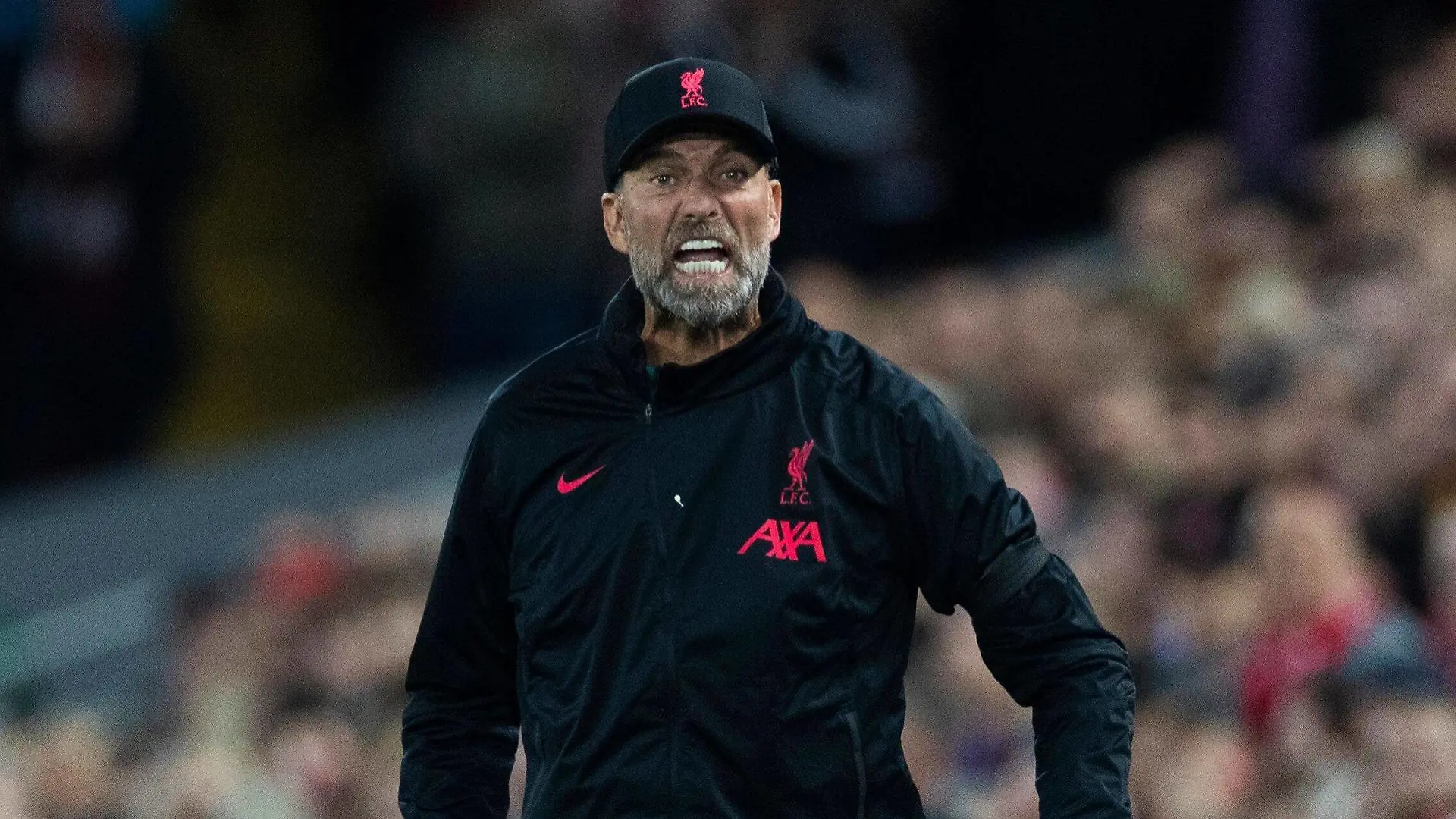 Mandatory Credit: Photo by Kirk O Rourke/Rangers FC/Shutterstock 13437911bu Liverpool manager Jurgen Klopp during the Champions League match at Anfield, Liverpool. Liverpool v Rangers, UEFA Champions League, Group A, Football, Anfield, Liverpool, UK - 04 Oct 2022 EDITORIAL USE ONLY No use with unauthorised audio, video, data, fixture lists, club/league logos or live services. Online in-match use limited to 120 images, no video emulation. No use in betting, games or single club/league/player publications. Liverpool v Rangers, UEFA Champions League, Group A, Football, Anfield, Liverpool, UK - 04 Oct 2022 EDITORIAL USE ONLY No use with unauthorised audio, video, data, fixture lists, club/league logos or live services. Online in-match use limited to 120 images, no video emulation. No use in betting, games or single club/league/player publications. PUBLICATIONxINxGERxSUIxAUTXHUNxGRExMLTxCYPxROMxBULxUAExKSAxONLY Copyright: xKirkxO Rourke/RangersxFC/Shutterstockx 13437911bu 