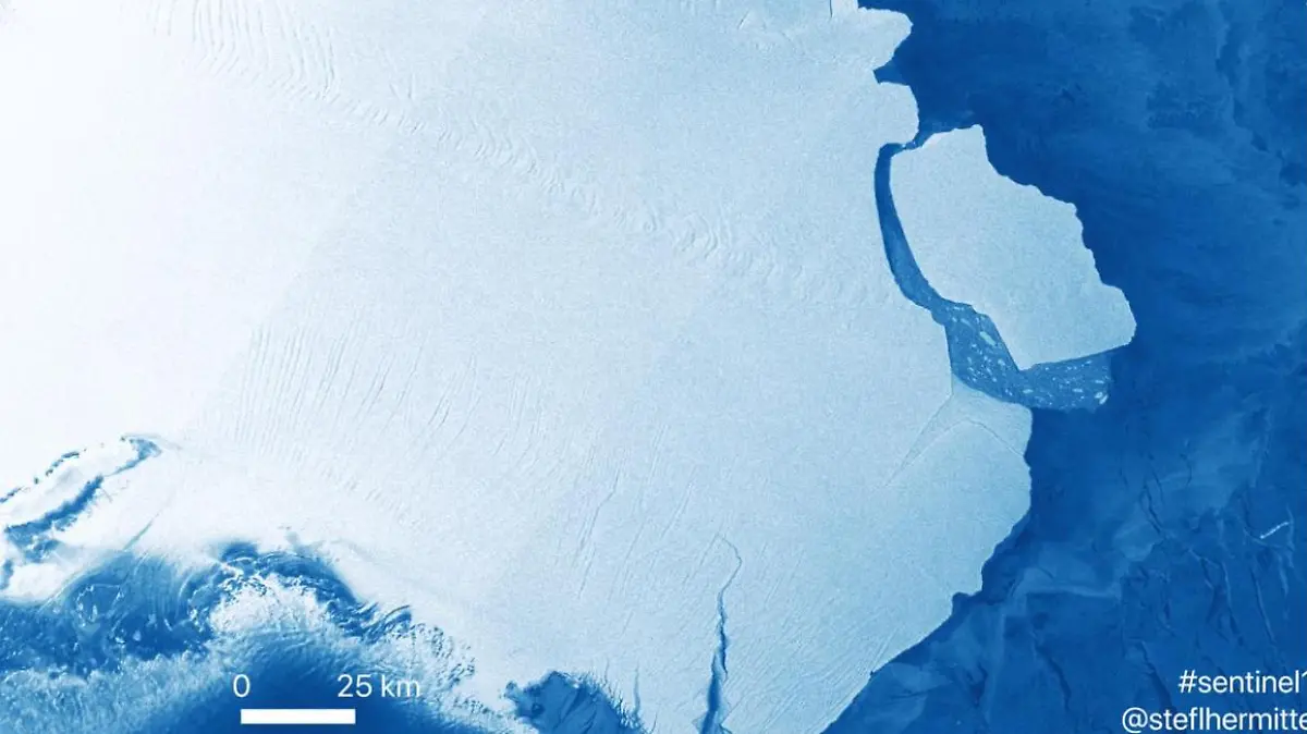 Ein riesiger Eisberg löst sich in der Antarktis (Bild vom 25.09.)