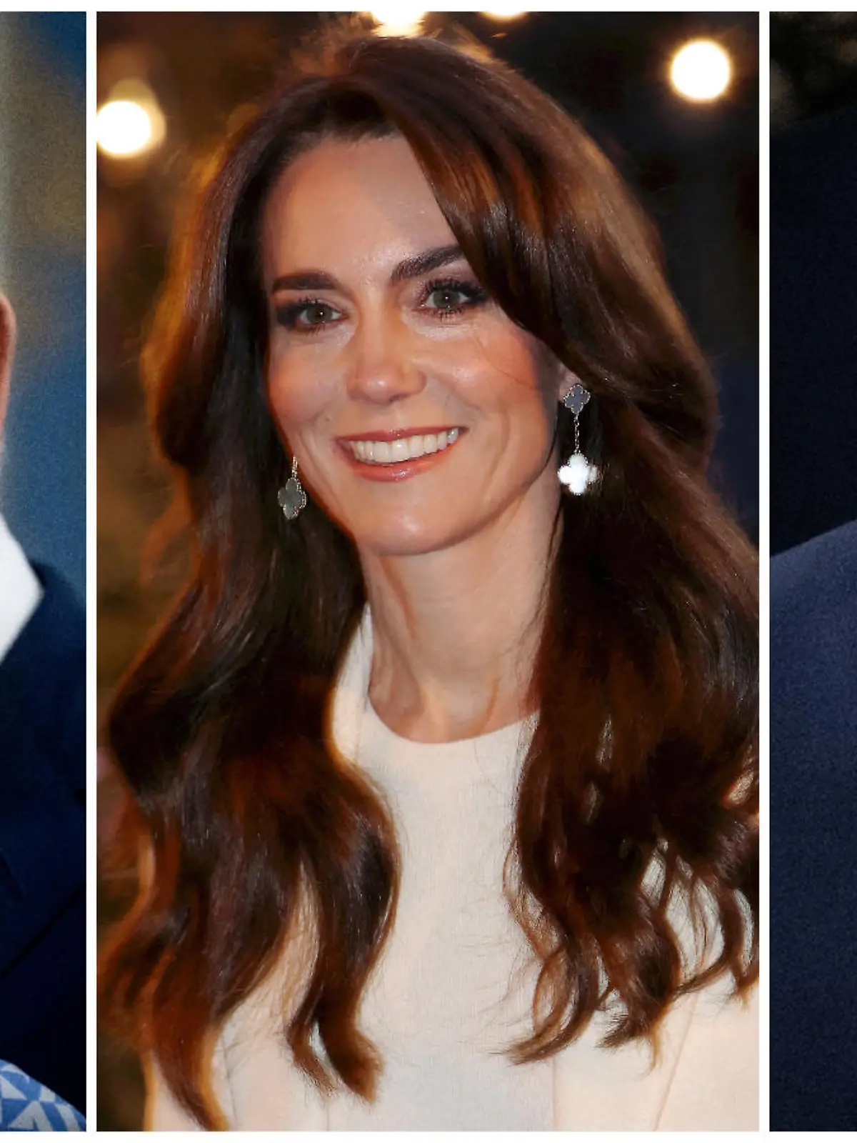 König Charles, Prinzessin Kate und Prinz William (Collage)
