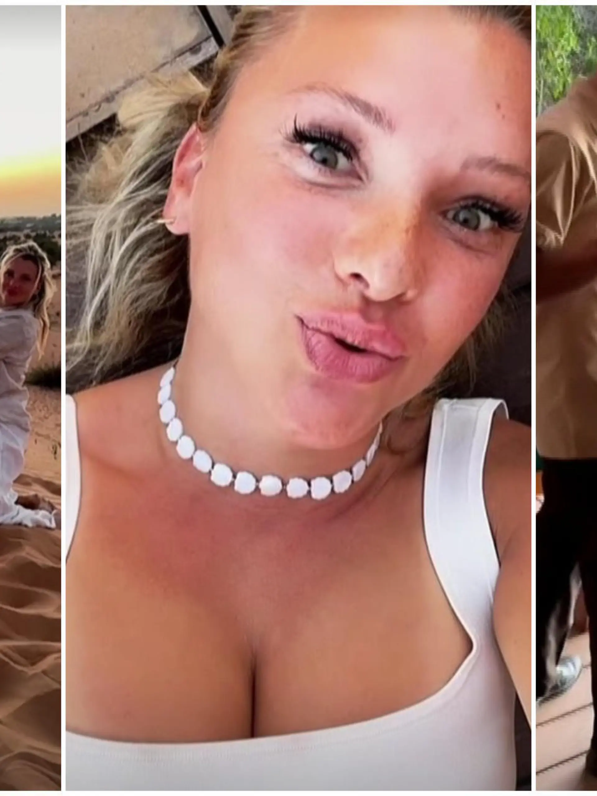 Evelyn Burdecki macht gerade Urlaub in der Wüste.