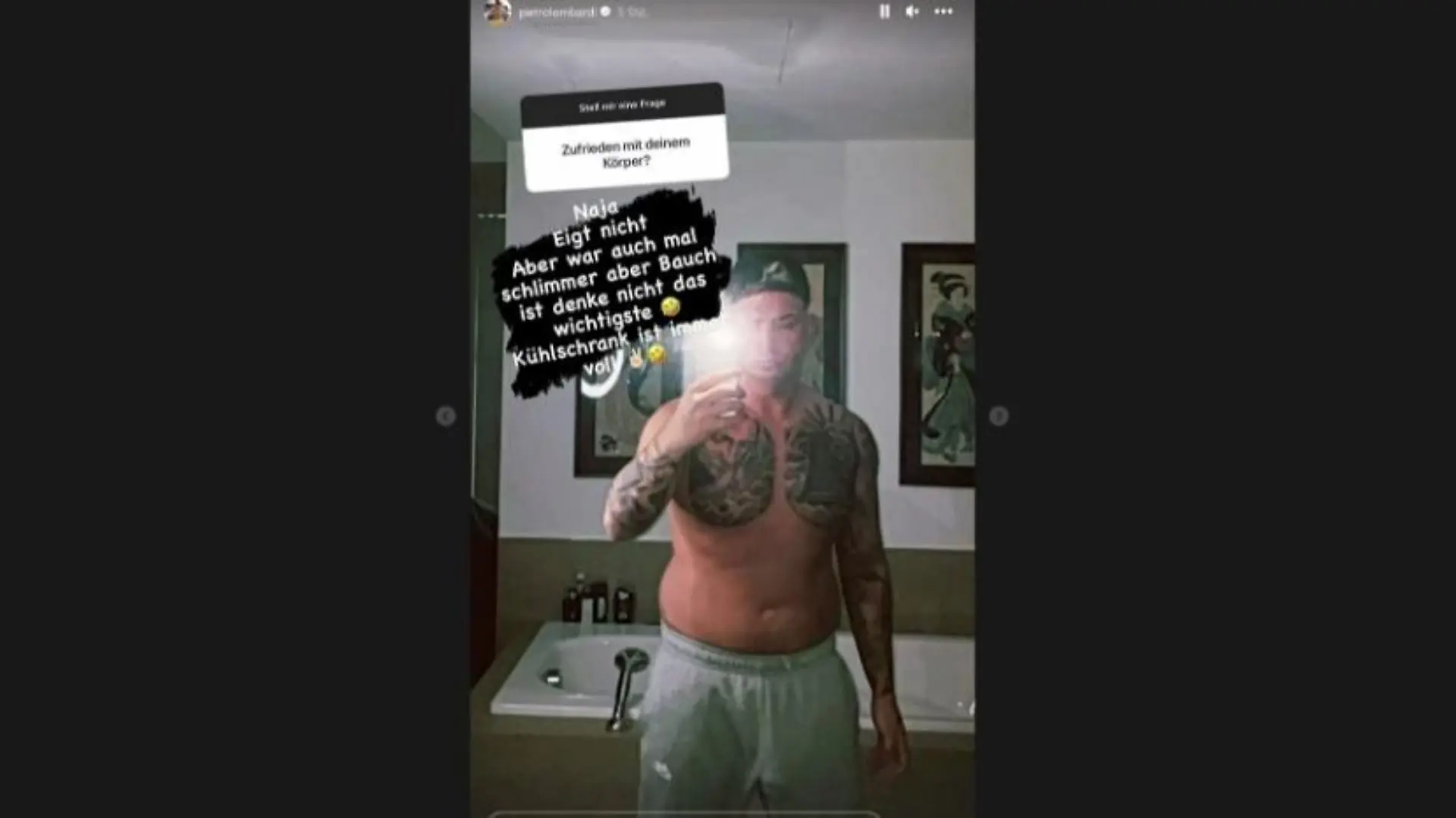 Pietro, wie zufrieden bist du mit deinem Body?