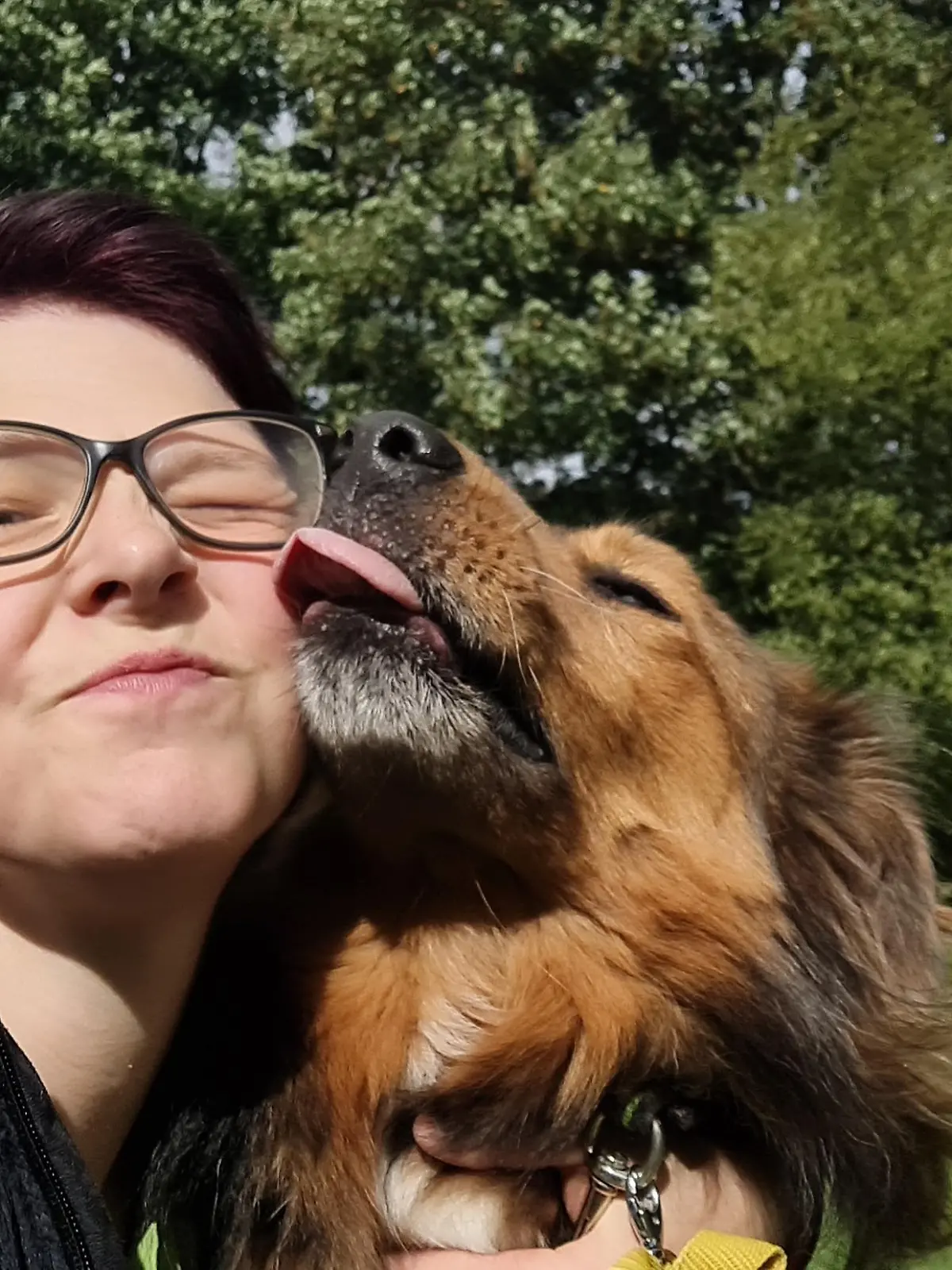 Buddy und sein neues Frauchen Stefanie sind schon seit Jahren ein Herz und eine Seele.