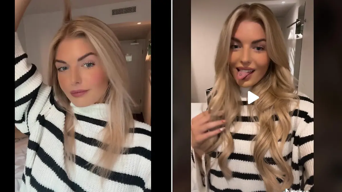 Mit und ohne Extensions: Antonia Hemmer zeigt ihr Umstyling auf TikTok als Vorher-Nachher-Video