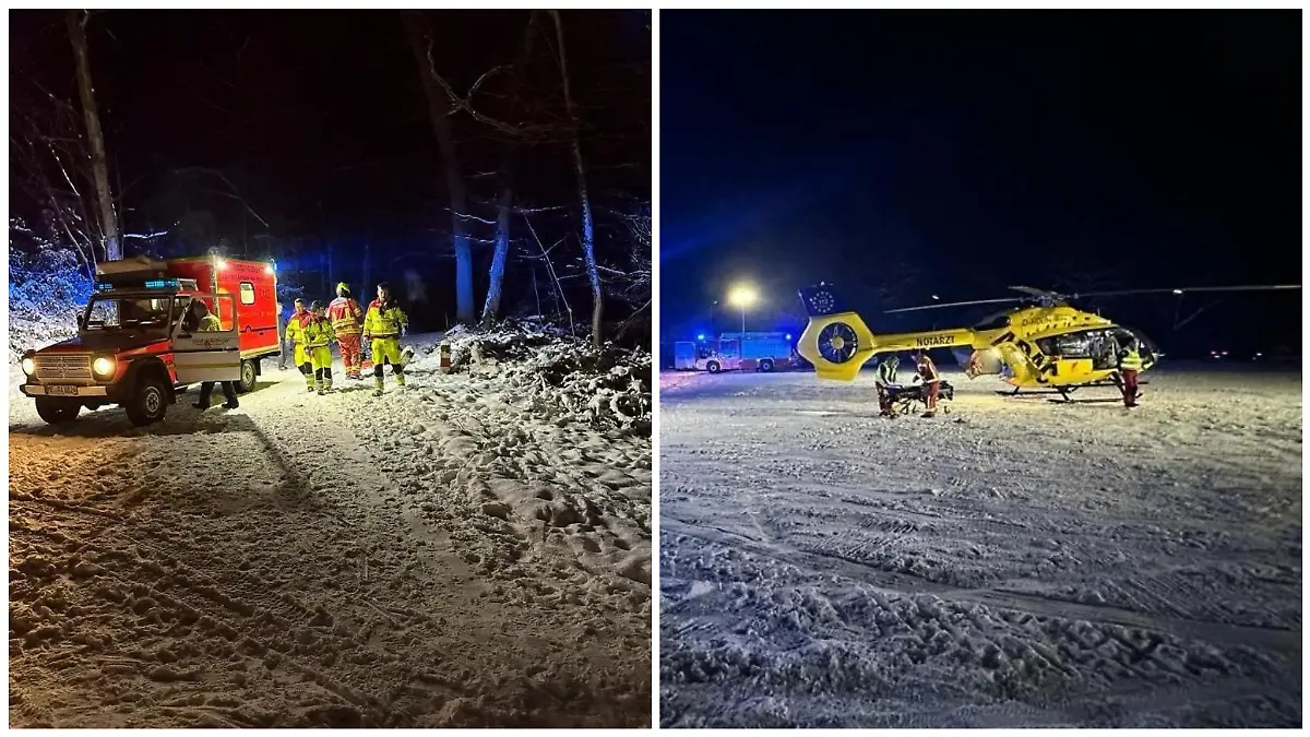 Der Zwölfjährige wurde in Begleitung seines Vaters ins Krankenhaus geflogen.