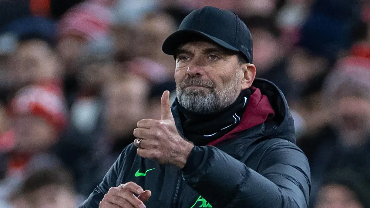 Football - Football League Cup - Semi-Final 1st Leg - Liverpool FC v Fulham FC LIVERPOOL, ENGLAND - Wednesday, January 10, 2024: Liverpool s manager Jürgen Klopp during the Football League Cup Semi-Final 1st Leg match between Liverpool FC and Fulham FC at Anfield. Photo by David Rawcliffe/Propaganda LIVERPOOL Anfield MERSEYSIDE ENGLAND PUBLICATIONxNOTxINxUK Copyright: xDavidxRawcliffex P2024-01-10-Liverpool_Fulham-61