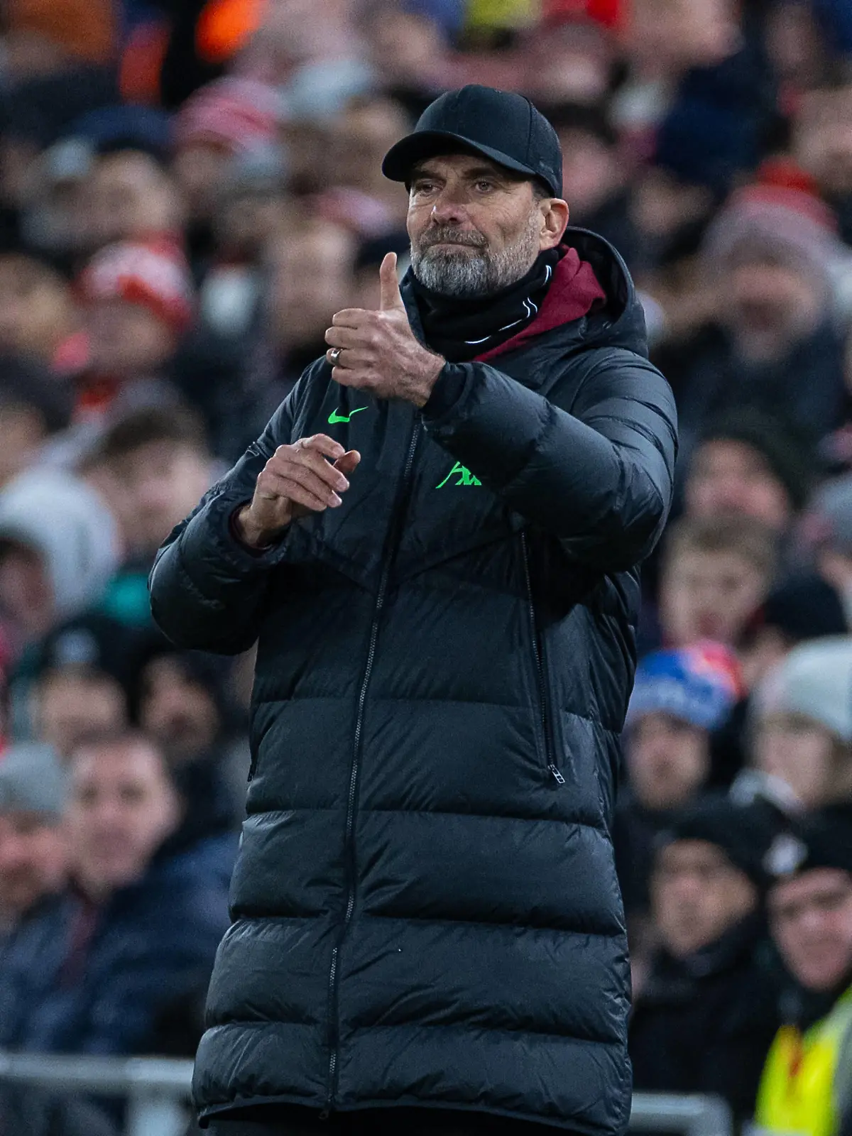 Football - Football League Cup - Semi-Final 1st Leg - Liverpool FC v Fulham FC LIVERPOOL, ENGLAND - Wednesday, January 10, 2024: Liverpool s manager Jürgen Klopp during the Football League Cup Semi-Final 1st Leg match between Liverpool FC and Fulham FC at Anfield. Photo by David Rawcliffe/Propaganda LIVERPOOL Anfield MERSEYSIDE ENGLAND PUBLICATIONxNOTxINxUK Copyright: xDavidxRawcliffex P2024-01-10-Liverpool_Fulham-61