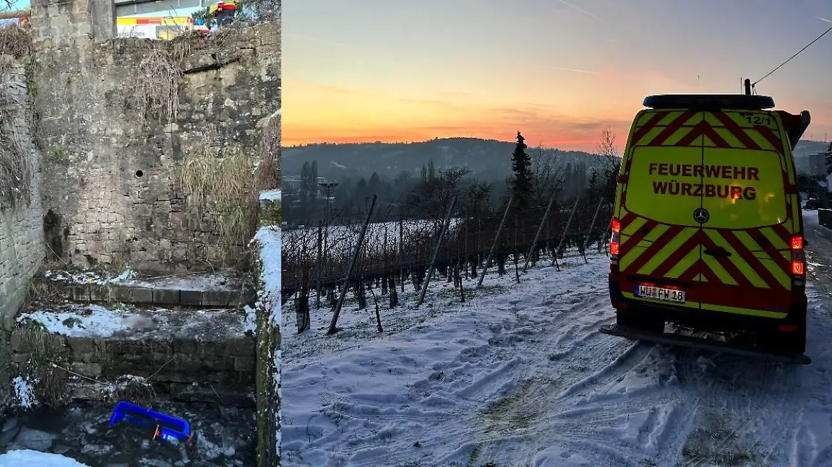 Schlittenunfall in Randersacker