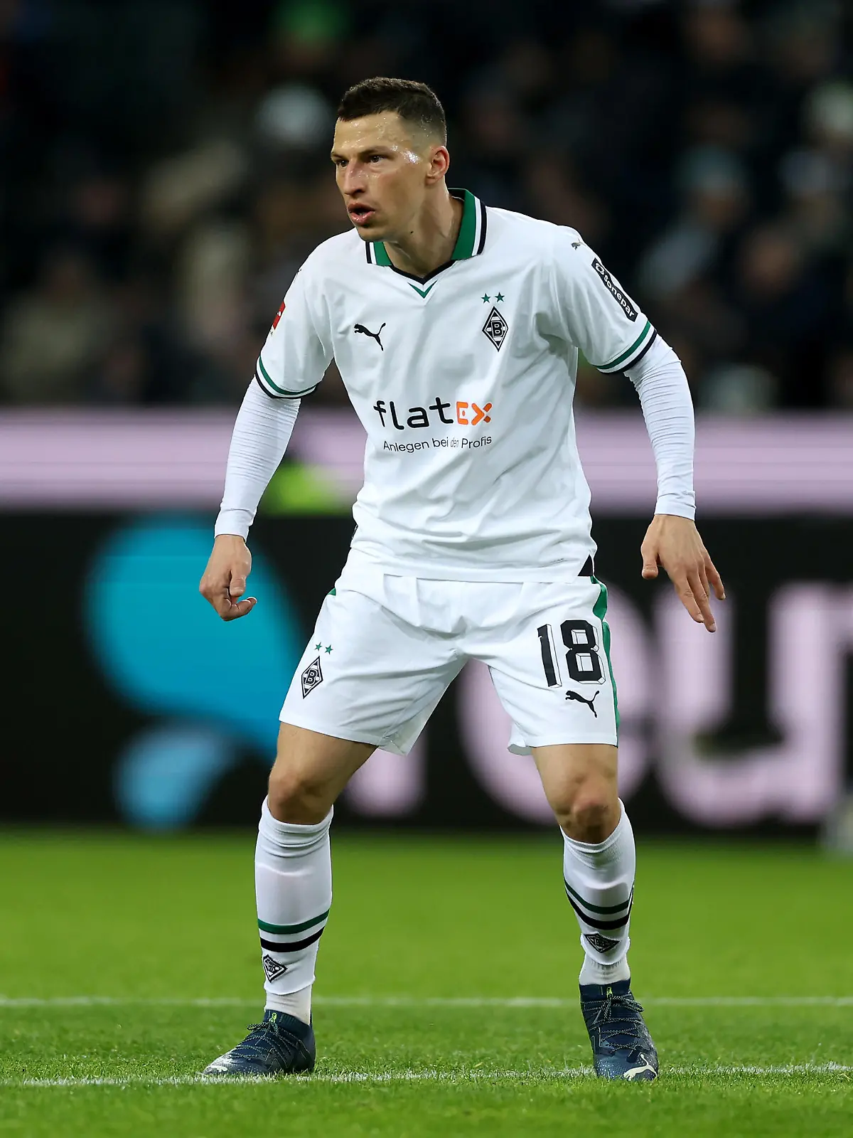 MOENCHENGLADBACH, GERMANY - JANUARY 21: Stefan Lainer of Borussia Moenchengladbach is seen during the Bundesliga match between Borussia Mönchengladbach and FC Augsburg at Borussia Park Stadium on January 21, 2024 in Moenchengladbach, Germany. (Photo by Lars Baron/Getty Images)