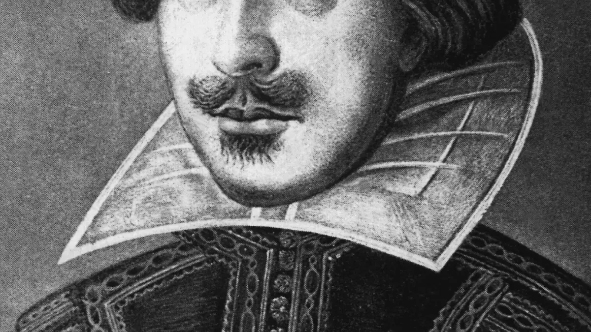 ARCHIV - Die Abbildung zeigt eine zeitgenössische Darstellung des Bühnenautors William Shakespeare. Foto: DB/dpa (zu dpa ««Deutschland ist Hamlet» - Shakespeare, ein deutscher Ehrenklassiker» vom 22.04.2014, Wiederholung vom 17.04.2014) +++(c) dpa - Bildfunk+++