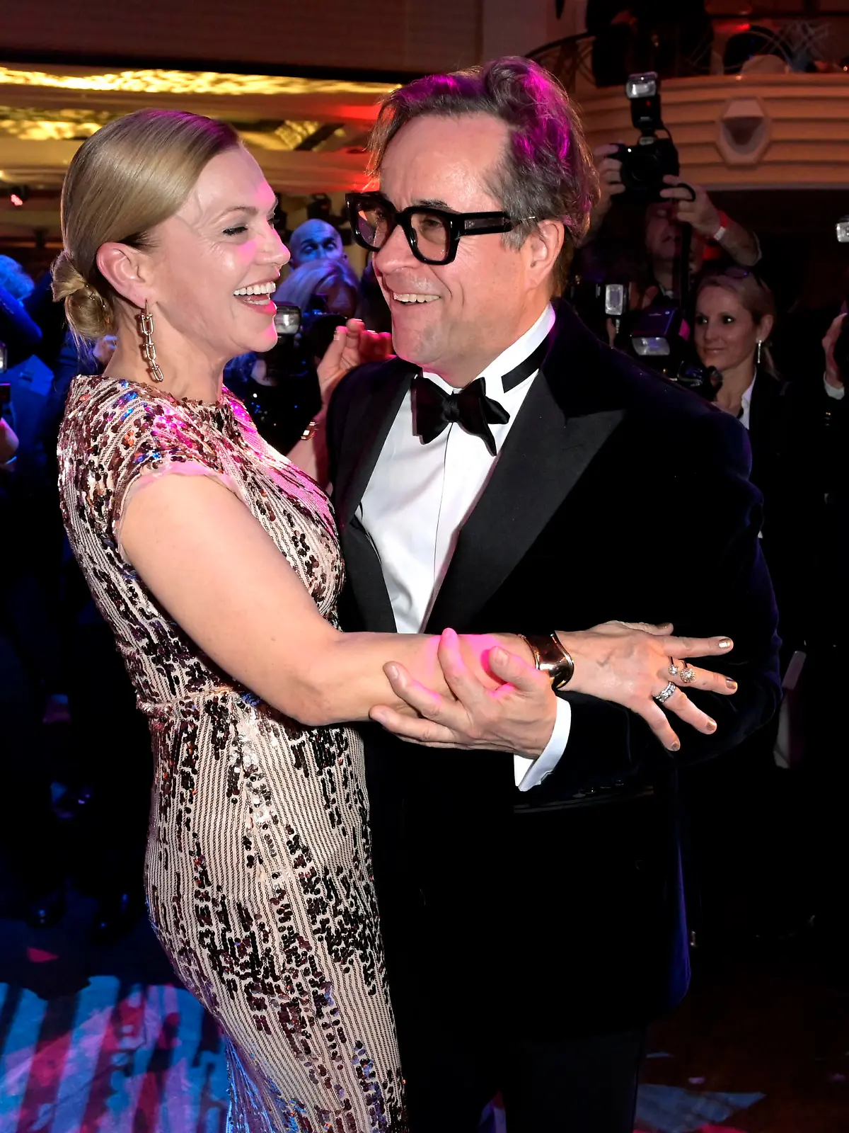 Anna Loos mit Ehemann Jan Josef Liefers beim 48. Deutschen Filmball 2024 im Hotel Bayerischer Hof. München, 20.01.2024