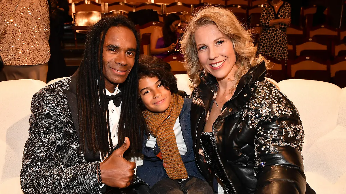 Fab Morvan, Stella und Sohn Sacha / Verleihung des Bayerischen Filmpreis / Party / Preisträger / Prinzregenten Theater / München / 19. Januar 2024 *** Fab Morvan, Stella and son Sacha Bavarian Film Award Party Award Winner Prinzregenten Theater Munich 19 January 2024