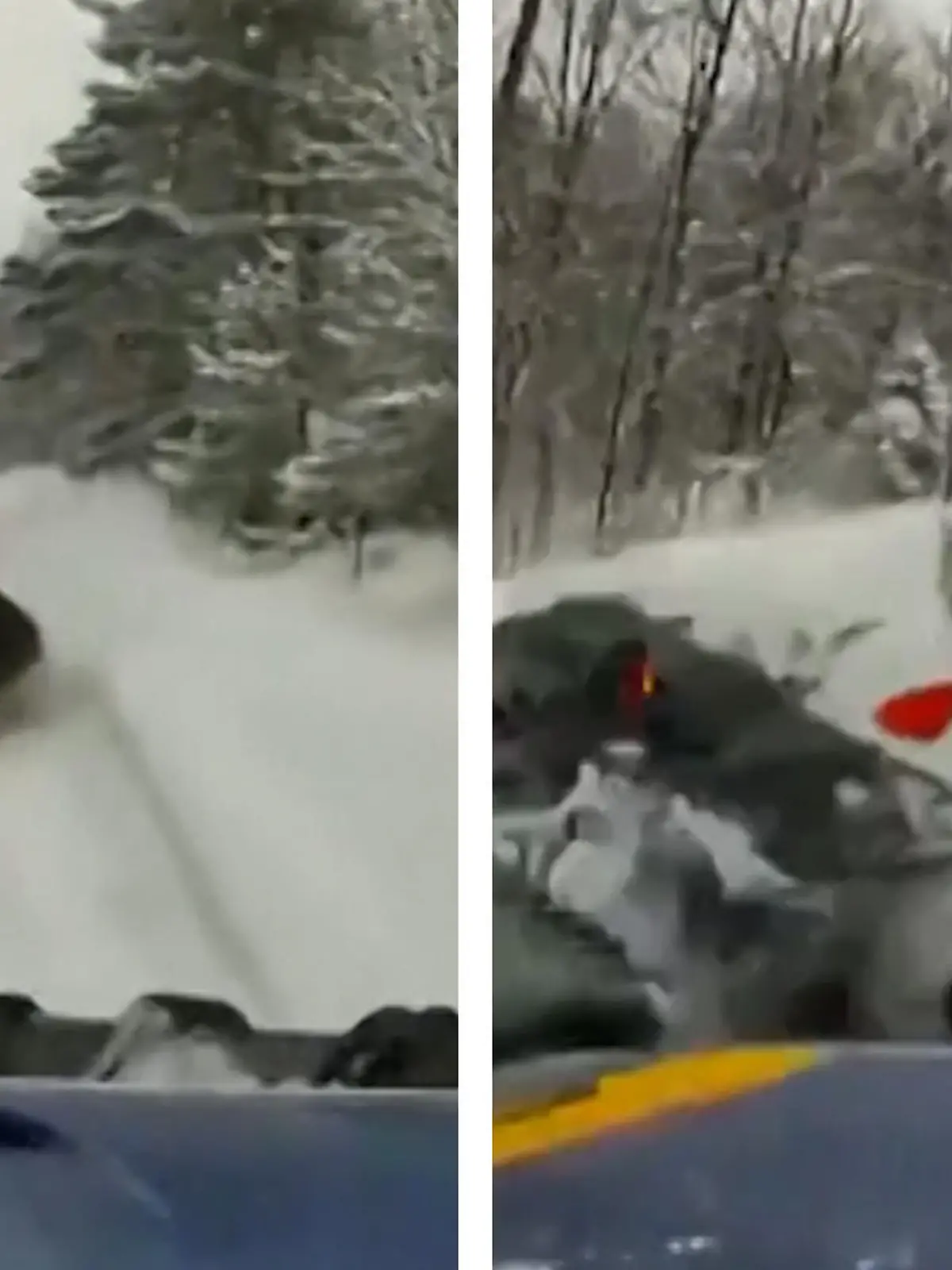 In New York in den USA rast ein Autofahrer auf der verschneiten Straße in den Gegenverkehr –frontal in einen Schneepflug. Der Fahrer überholt einen LKW, verliert die Kontrolle und kann dem Räumfahrzeug nicht mehr ausweichen. Die dramatischen Aufnahmen und was das New Yorker Verkehrsministerium mit dem Unfall zu tun, erfahrt ihr im Video.