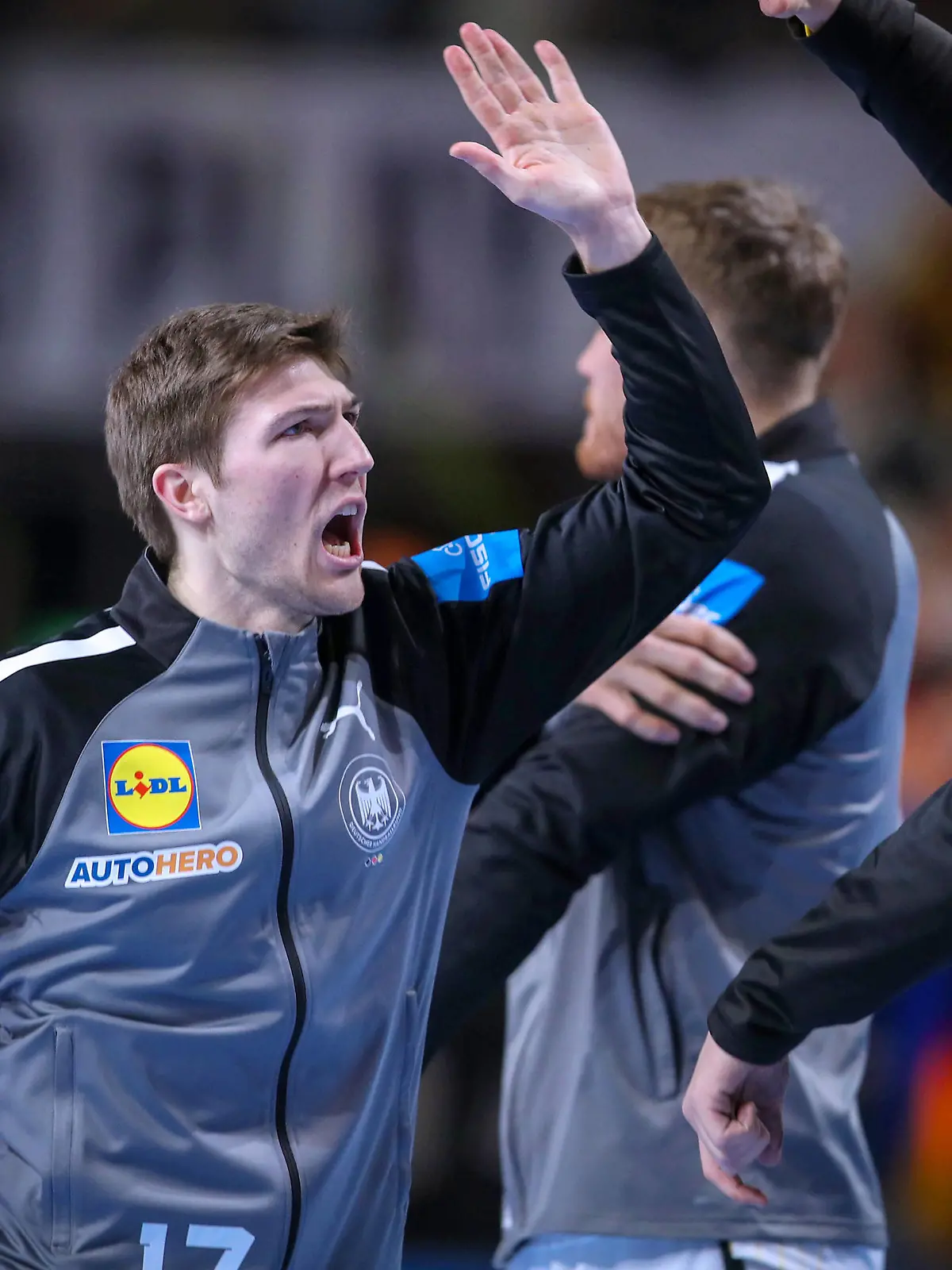 22.01.2024, EHF EURO 2024, Männer Europameisterschaft Handball, Lanxess Arena in Köln, Deutschland - Ungarn: Lukas Zerbe Deutschland ist für den erkrankten Timo Kastening Deutschland in die Nationalmannschaft aufgerückt Nordrhein-Westfalen Deutschland *** 22 01 2024, EHF EURO 2024, European Mens Handball Championship, Lanxess Arena in Cologne, Germany Hungary Lukas Zerbe Germany has moved up to the national team for Timo Kastening Germany, who is ill North Rhine-Westphalia Germany