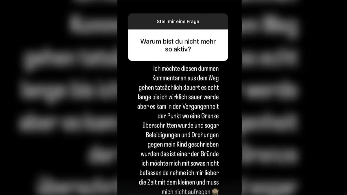 Screenshot aus Loredana Wollnys Instagram-Story.