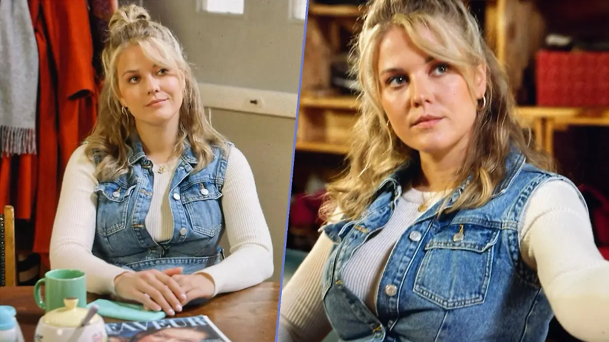 Alicias Jeanskleid in Blau zum Nachshoppen.