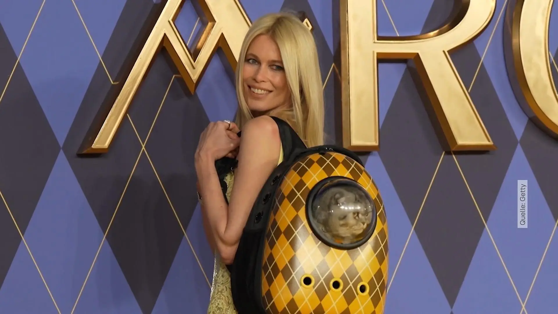 Claudia Schiffer kommt mit Kater zur Filmpremiere Nicht, was ihr jetzt denkt!