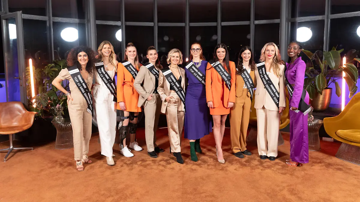 Die zehn Kandidatinnen treten beim "Miss Germany Award 2024" an