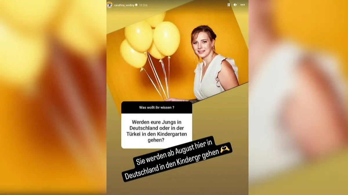 Screenshot aus Sarafina Wollnys Instagram-Story.