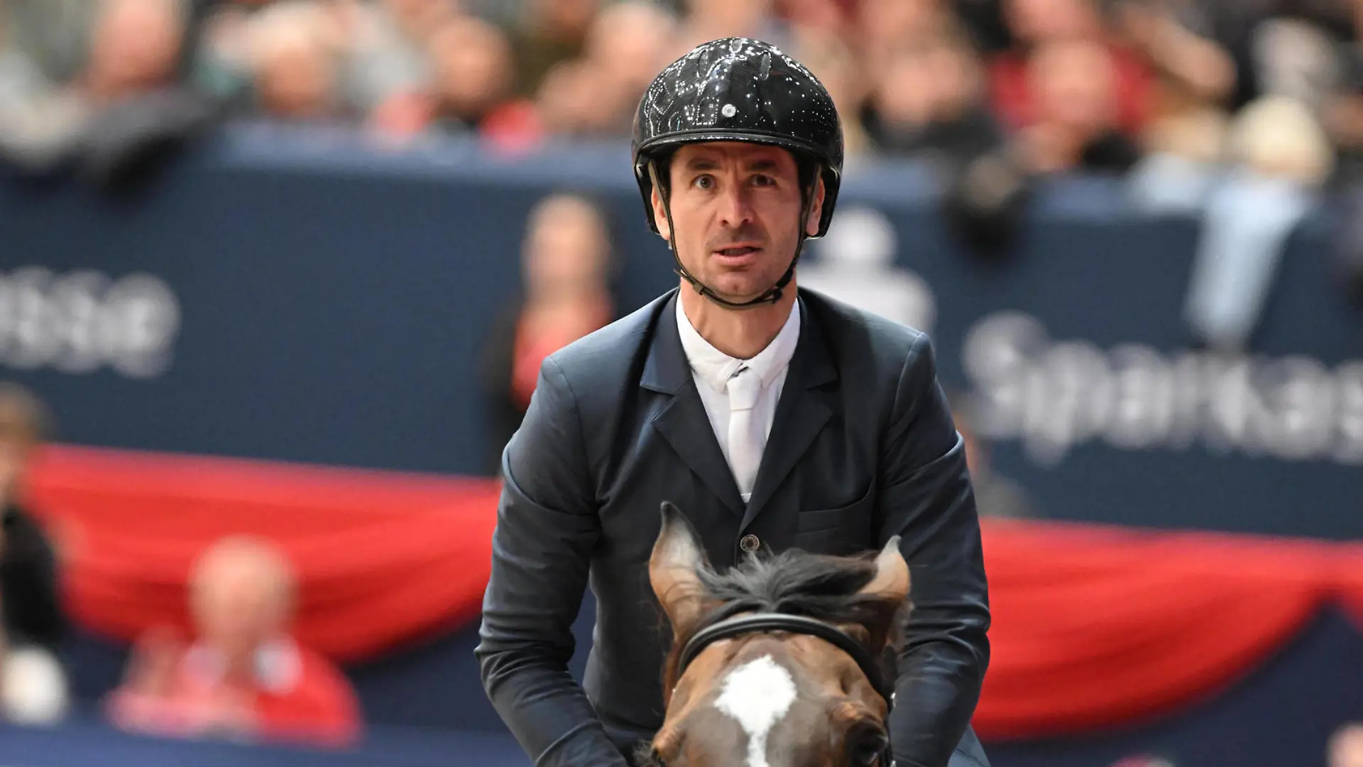 20240121 Partner Pferd 2024 - Longines FEI World cup BASEL, SWITZERLAND - JANUARY 21 2024 : Steve GUERDAT of Switzerland riding Double Jeu d Honvault at - Partner Pferd 2024 - Longines FEI World cup on January 21, 2024 in Basel, . Copyright Thomas Reiner - ThomasReiner.pro Basel Basel Switzerland *** 20240121 Partner Pferd 2024 Longines FEI World cup BASEL, SWITZERLAND JANUARY 21 2024 Steve GUERDAT of Switzerland riding Double Jeu d Honvault at Partner Pferd 2024 Longines FEI World cup on January 21, 2024 in Basel, Copyright Thomas Reiner ThomasReiner pro Basel Basel Switzerland