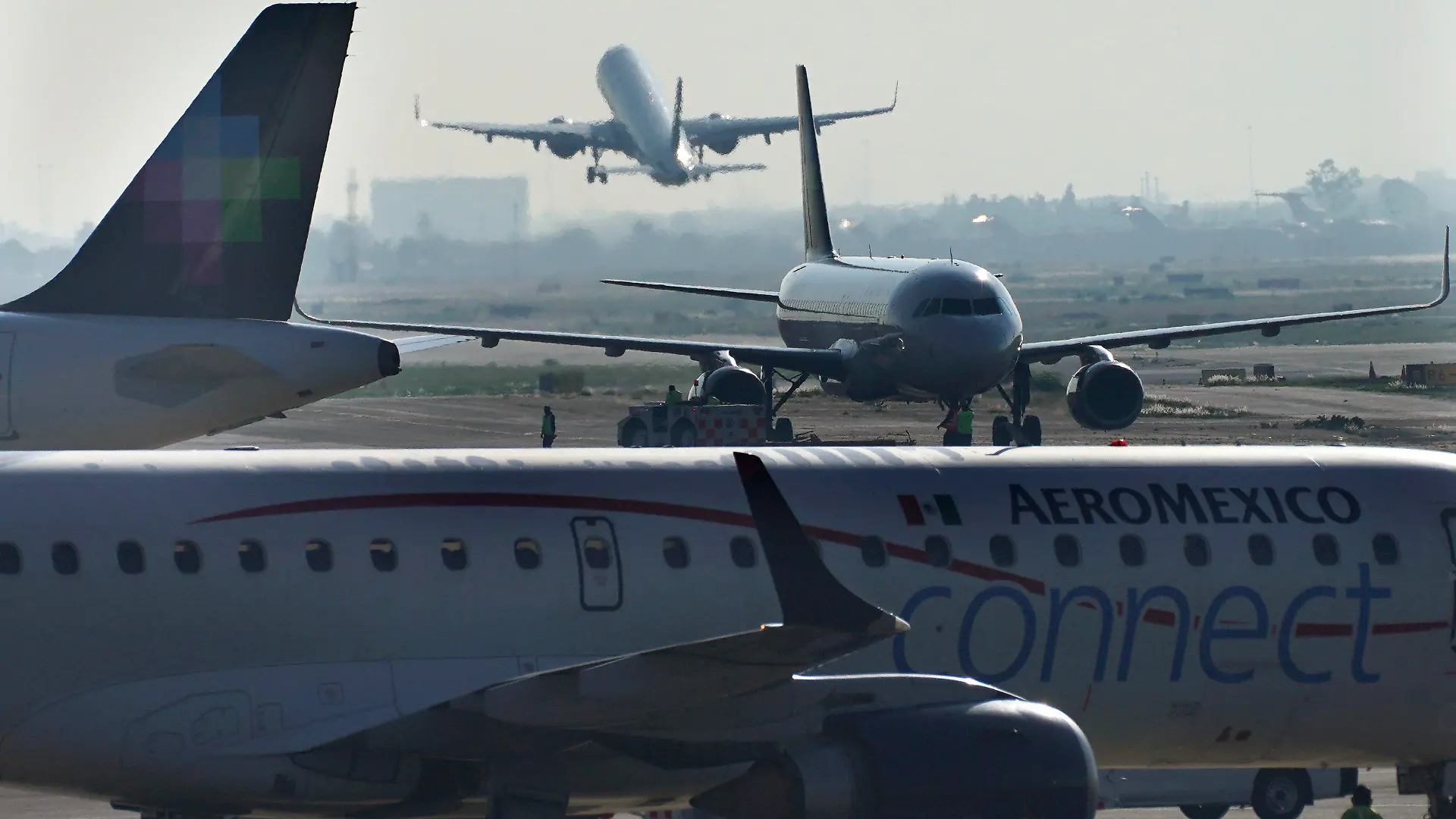 FILE - An AeroMexico plane taxis on the tarmac of the Benito Juarez International Airport, in Mexico City, May 12, 2022. (AP Photo/Marco Ugarte, File)
