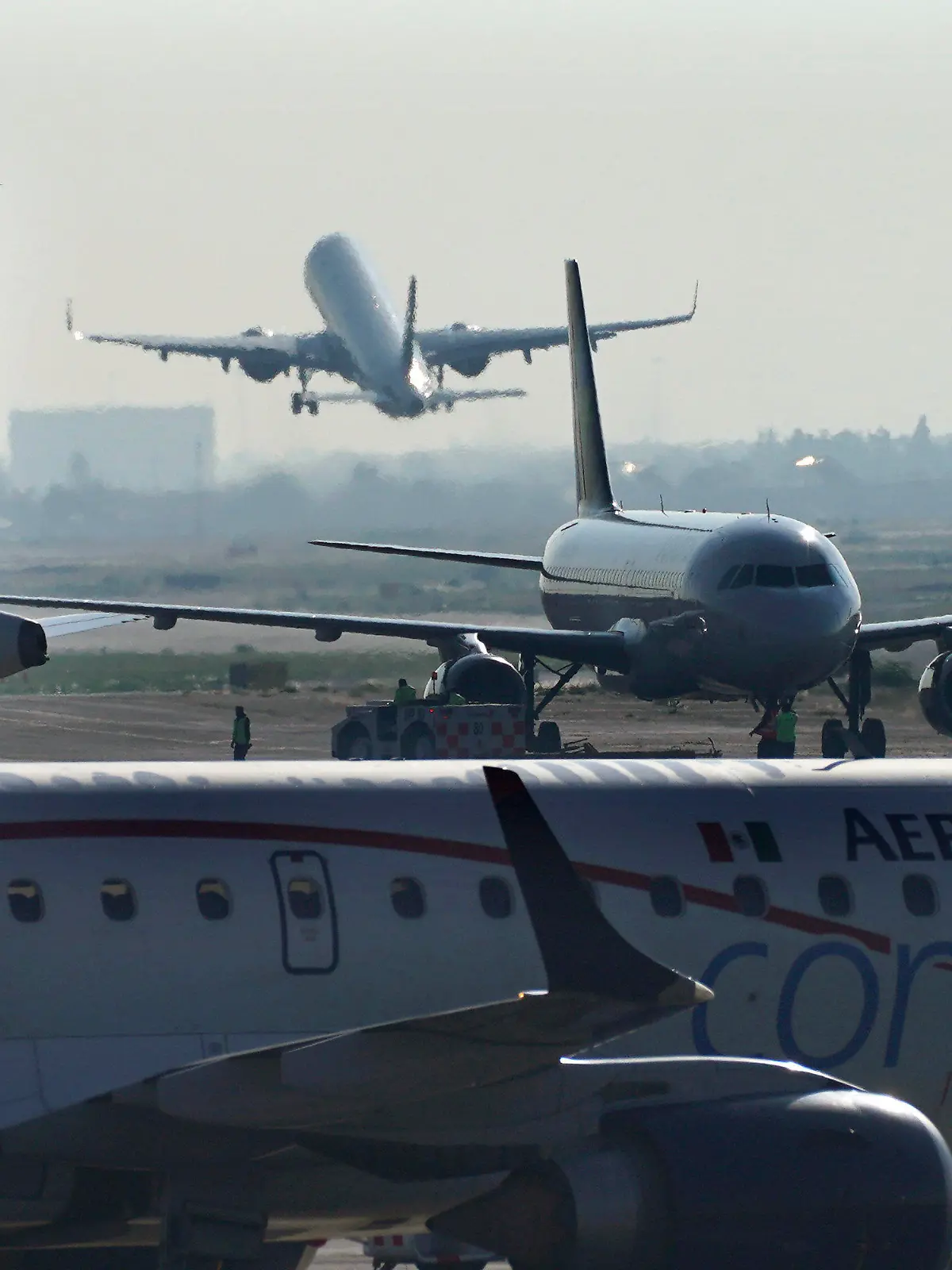 FILE - An AeroMexico plane taxis on the tarmac of the Benito Juarez International Airport, in Mexico City, May 12, 2022. (AP Photo/Marco Ugarte, File)