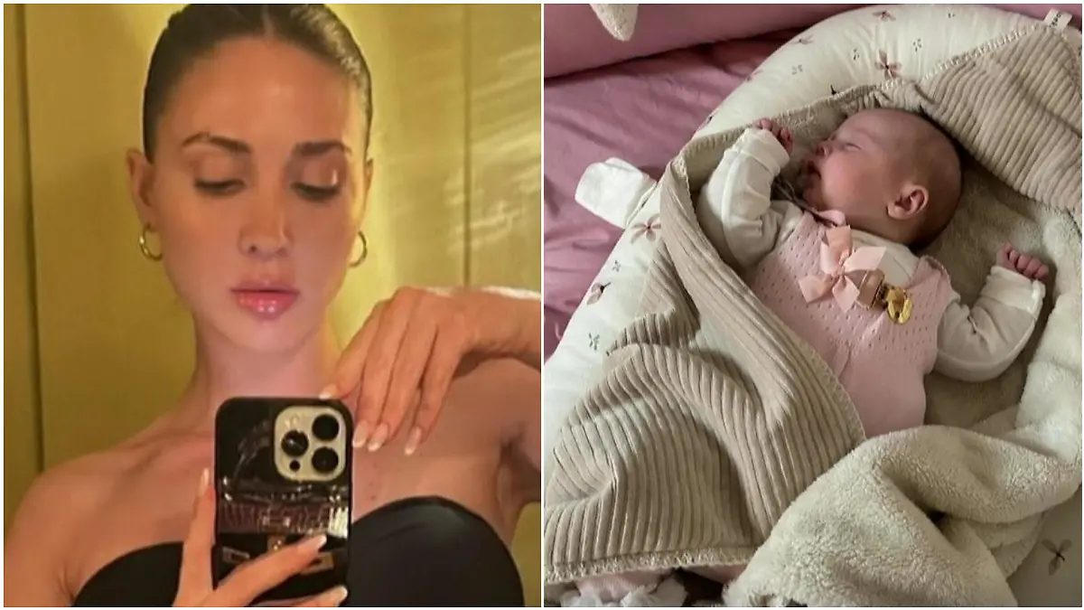 Ann-Kathrin Götze und Tochter Gioia (Collage)