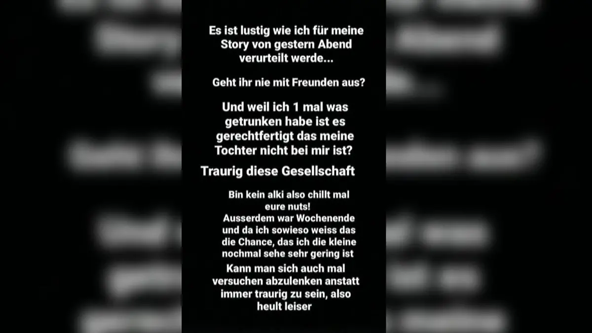 Screenshot aus Calantha Wollnys Instagram-Story.
