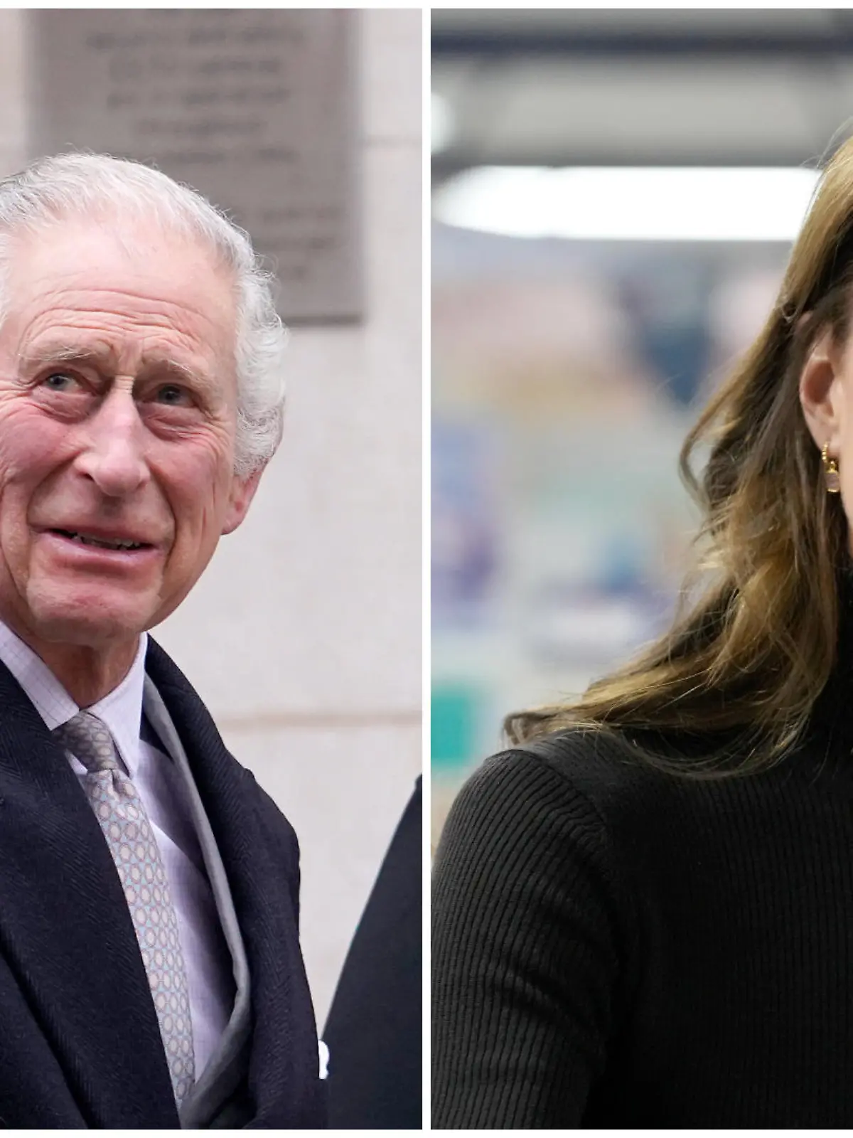 König Charles III bei seiner Krankenhausentlassung sowie Prinzessin Kate (Archiv)