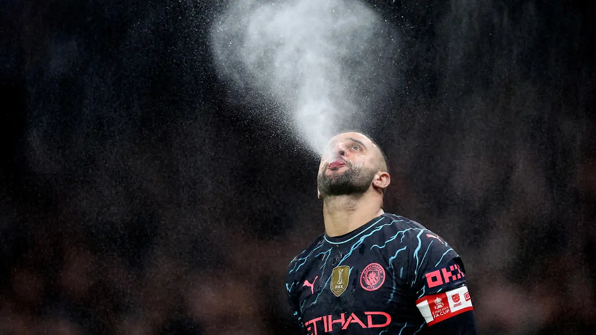 Soccer Football -  FA Cup - Fourth Round - Tottenham Hotspur v Manchester City - Tottenham Hotspur Stadium, London, Britain - January 26, 2024  Manchester City's Kyle Walker before the match REUTERS/David Klein