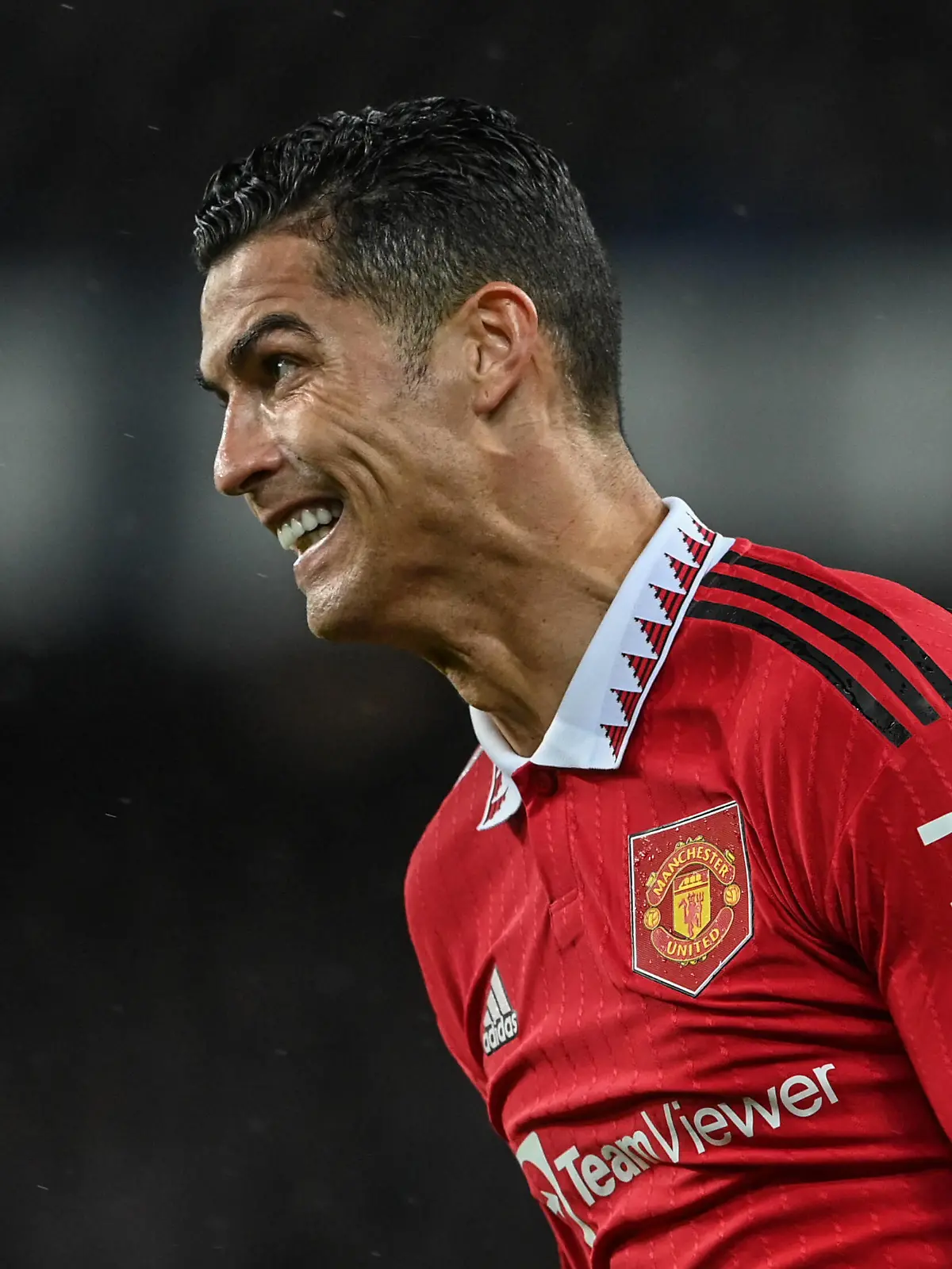 Premier League Everton v Manchester United, ManU Cristiano Ronaldo 7 of Manchester United reacts during the Premier League match Everton vs Manchester United at Goodison Park, Liverpool, United Kingdom, 9th October 2022 Photo by Craig Thomas/News Images Liverpool Goodison Park Merseyside United Kingdom Copyright: xCraigxThomas/NewsxImagesx 