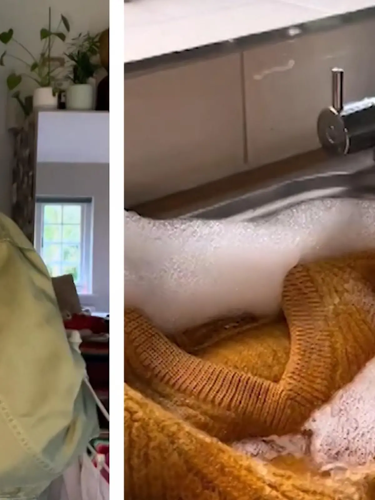 TikTokerin Cydney liebt Vintage-Kleidung und setzt sich auf ihrem Kanal mit der richtigen Pflege auseinander. Doch ihre Woll-Kleidungsstücke hält sie lieber so gut es geht vom Wasser fern. Warum sie ihre Klamotten nur einmal jährlich wäscht und ob sie unangenehm riechen, erfahrt ihr im Video.