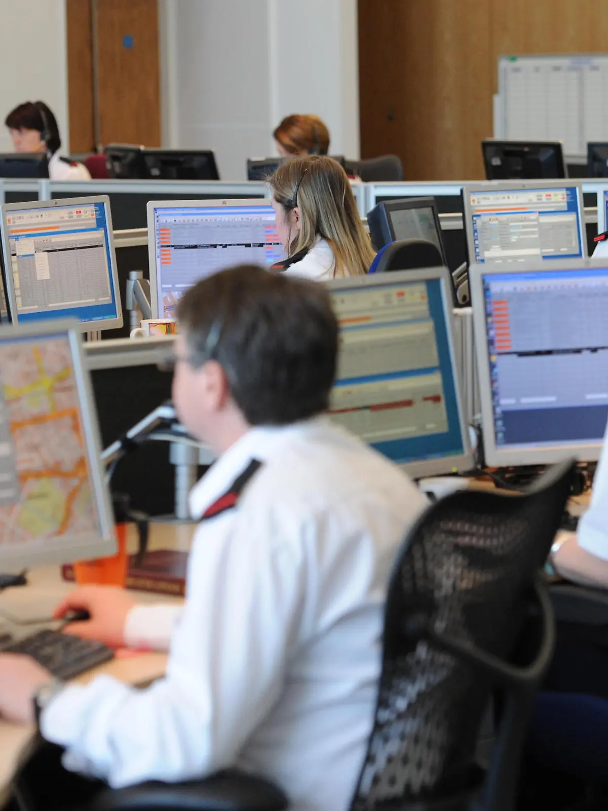 London Operations Centre opened. London Fire Brigade's new control centre in Merton, west London that was officially opened by London Mayor Boris Johnson today. Picture date: Wednesday February 1 2012. The London Operations Centre (LOC) brings together in a secure, bomb proof building London Fire Brigade's control centre, London's emergency planning teams and by April the National Co-ordination Centre. See PA story INDUSTRY Fire. Photo credit should read: Stefan Rousseau/PA Wire URN:12650099