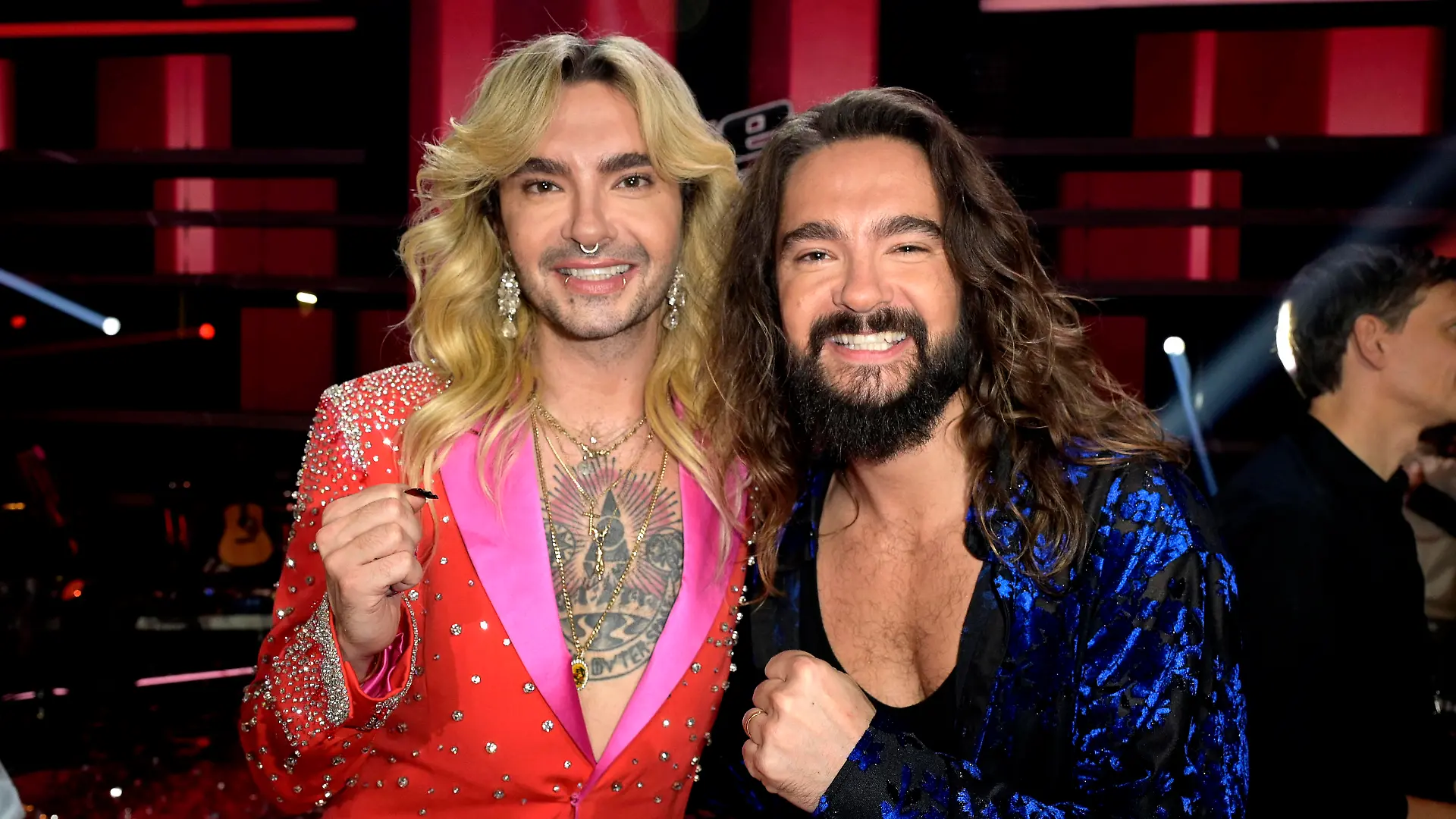 Bill Kaulitz und Tom Kaulitz im Finale der 13. Staffel der Castingshow The Voice of Germany 2023 im Studio H Berlin Adlershof. Berlin, 08.12.2023 *** Bill Kaulitz and Tom Kaulitz in the final of the 13th season of the casting show The Voice of Germany 2023 at Studio H Berlin Adlershof Berlin, 08 12 2023 Foto:xF.xKernx/xFuturexImagex voice_finale_3387