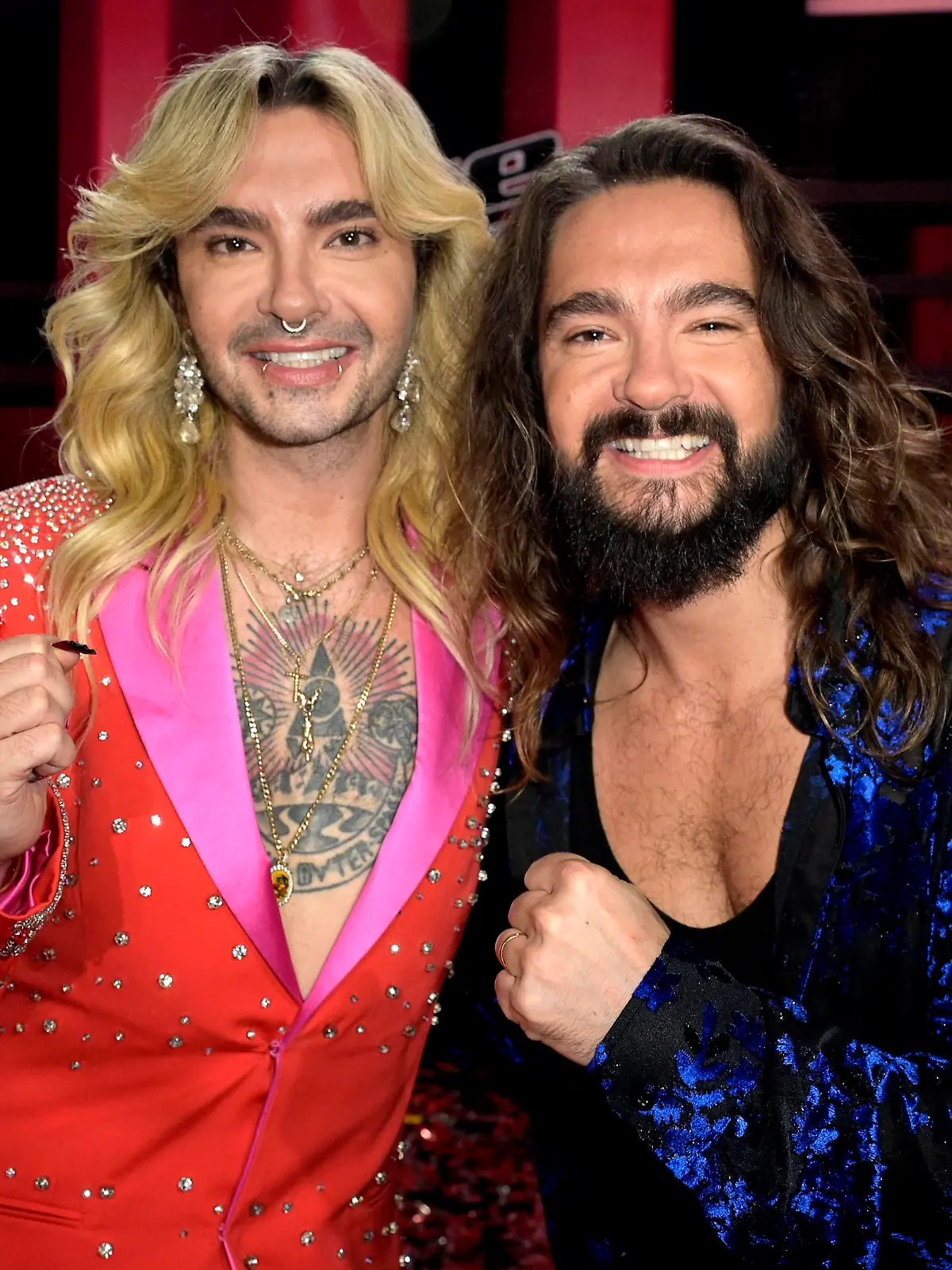 Bill Kaulitz und Tom Kaulitz im Finale der 13. Staffel der Castingshow The Voice of Germany 2023 im Studio H Berlin Adlershof. Berlin, 08.12.2023 *** Bill Kaulitz and Tom Kaulitz in the final of the 13th season of the casting show The Voice of Germany 2023 at Studio H Berlin Adlershof Berlin, 08 12 2023 Foto:xF.xKernx/xFuturexImagex voice_finale_3387