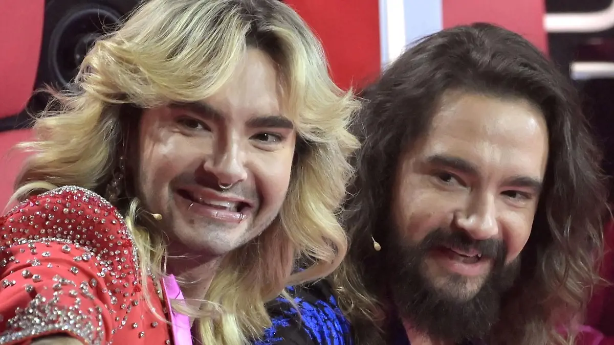 Bill und Tom Kaulitz beim Finale der 13. Staffel von 'The Voice of Germany' 2023 in Berlin.