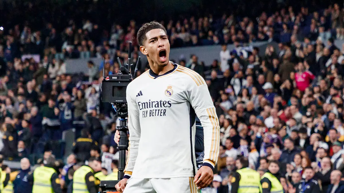 January 21, 2024: Jude Bellingham of Real Madrid CF celebrates a goal during the La Liga match between Real Madrid and Almeria at Estadio Santiago Bernabeu on January 21, 2024 in Madrid, Spain. - ZUMAd159 20240121_zia_d159_016 Copyright: xMaxGraciaxJimenezx
