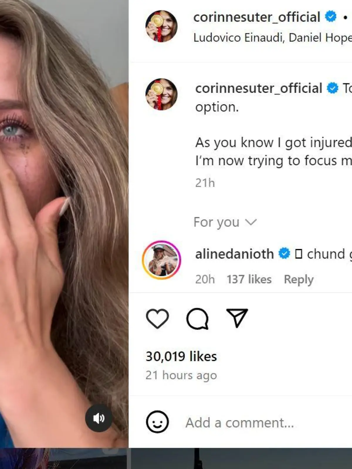 Corinne Suter zeigt ihren Leidensweg