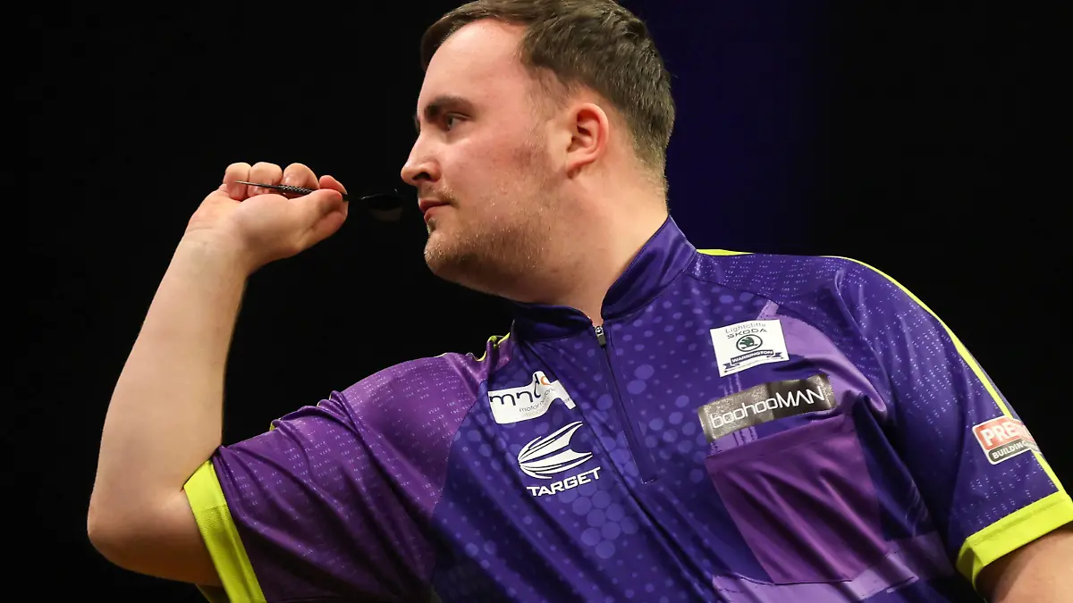 Darts BETMGM Premier League Luke Littler during the 2024 BETMGM Premier League darts at Utilita Arena, Cardifff, Wales on 1 February 2024. Editorial use only , Copyright: xShanexHealeyx PSI-18951-0028