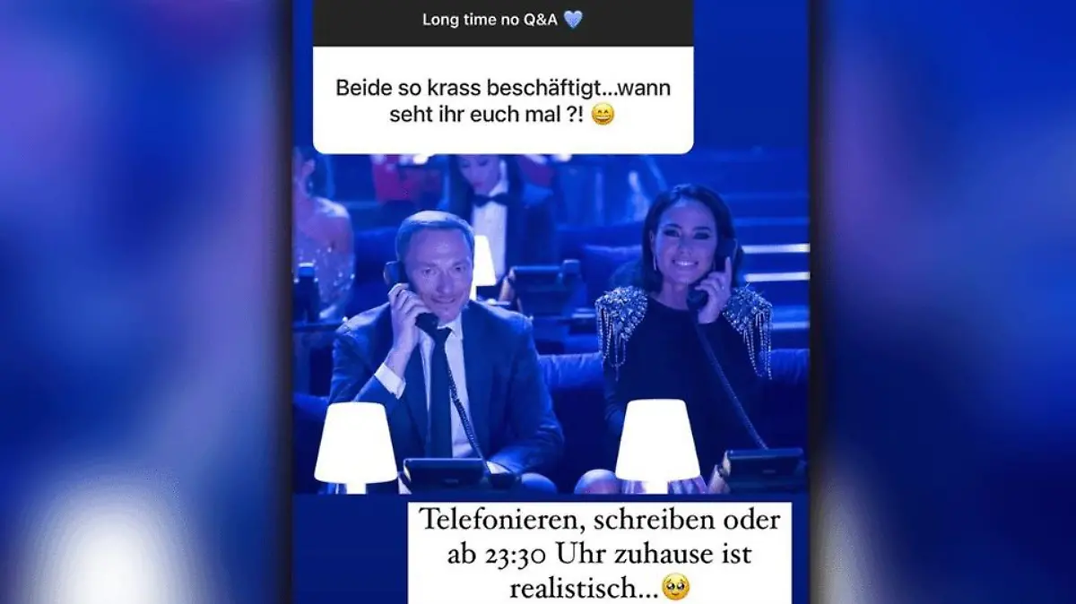 Christian Lindner und Franca Lehfeldt sind beide sehr beschäftigt.
