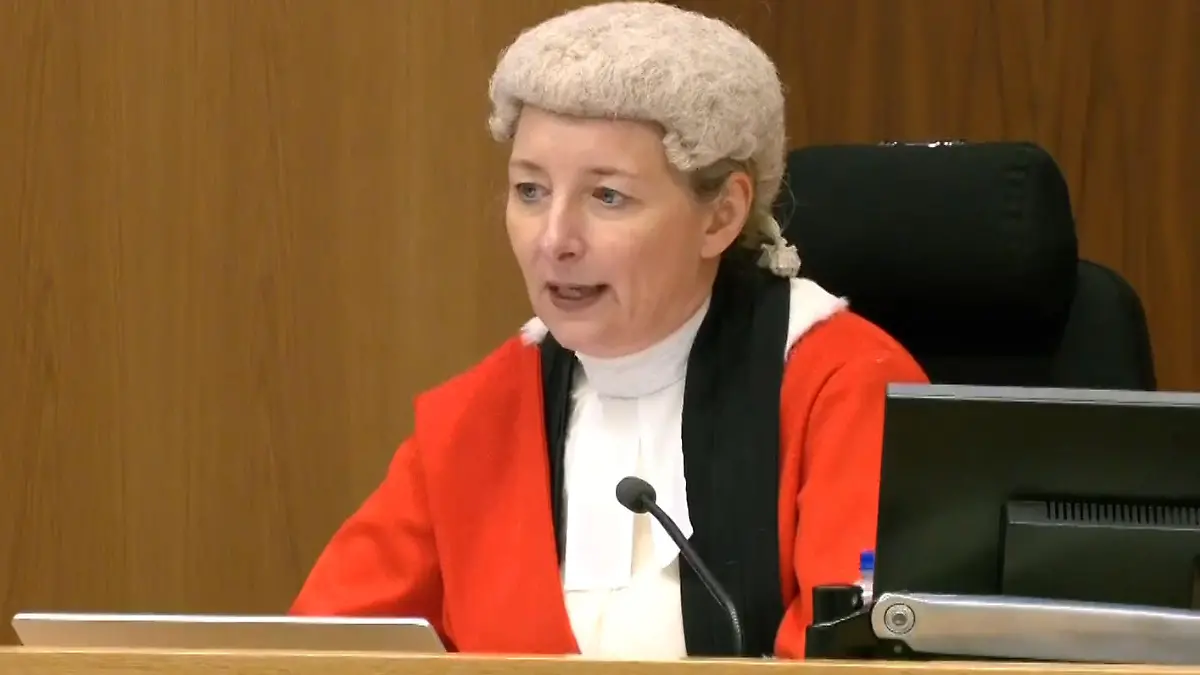 Olivia Pratt-Korbel death. Screen grab taken from PA Video of Judge Mrs Justice Amanda Yip during a live broadcast from Manchester Crown Court, delivering her remarks ahead of the sentencing of Thomas Cashman, for the murder of nine-year-old Olivia Pratt-Korbel. Picture date: Monday April 3, 2023. See PA story COURTS KnottyAsh. Photo credit should read: PA Video/PA Wire URN:71623816