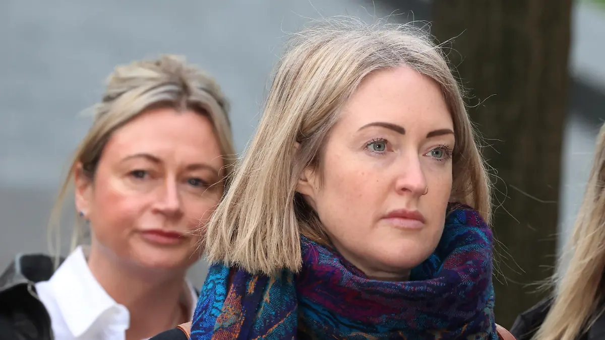 Esther Ghey, mother of murdered teenager Brianna Ghey, arrives at Manchester Crown Court for the sentencing of two teenagers who were found guilty of her murder, in Manchester, Britain, February 2, 2024. REUTERS/Phil Noble