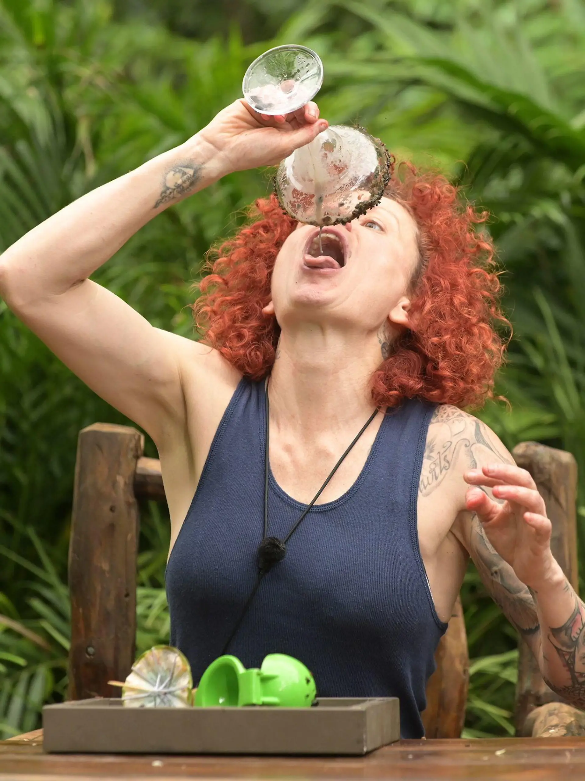 ACHTUNG: SPERRFRIST FÜR ALLE MEDIEN BIS ZUM SHOWENDE, SONNTAG, 4. FEBRUAR 2024, 24:00 UHR !!! Tag 17: Dschungelprüfung "Energy". Im nächsten Gang muss Lucy Diakovska Fisch-, Kamel-, Schweine- und Rinder-Augen in ein Glas auspressen und die Flüssigkeit trinken. Nach dem Pressen folgt das Süffeln: Sie erspielt einen weiteren Stern.

+++ Die Verwendung des sendungsbezogenen Materials ist nur mit dem Hinweis und Verlinkung auf RTL+ gestattet. +++