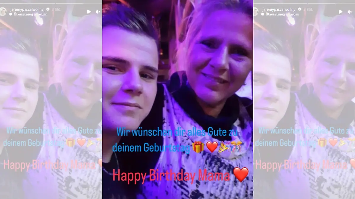 Jeremy Pascal Wollny mit Mama Silvia.