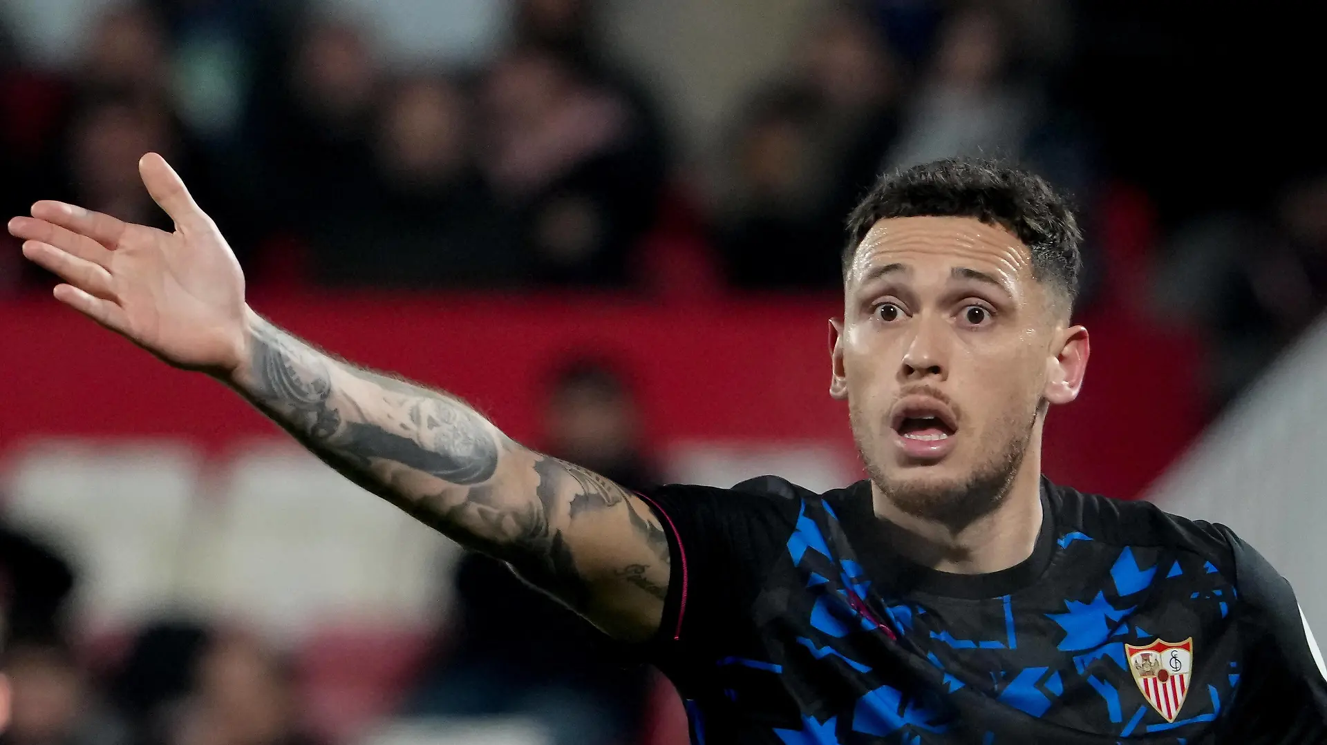 ESP: Girona FC v Sevilla FC. La Liga EA Sports. Date 21 Lucas Ocampos of Sevilla FC during the La Liga EA Sports match between Girona FC and Sevilla FC played at Montilivi Stadium on January 21, 2024 in Girona, Spain. kpng Copyright: xAlexxCarrerasx/xIMAGOx AC_240121_1098
