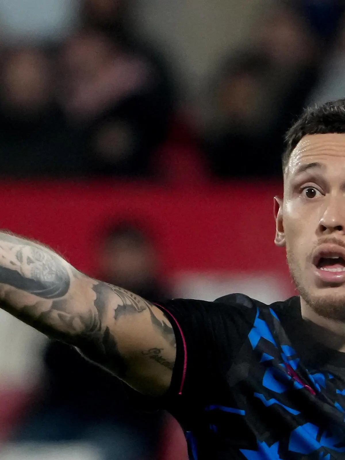 ESP: Girona FC v Sevilla FC. La Liga EA Sports. Date 21 Lucas Ocampos of Sevilla FC during the La Liga EA Sports match between Girona FC and Sevilla FC played at Montilivi Stadium on January 21, 2024 in Girona, Spain. kpng Copyright: xAlexxCarrerasx/xIMAGOx AC_240121_1098