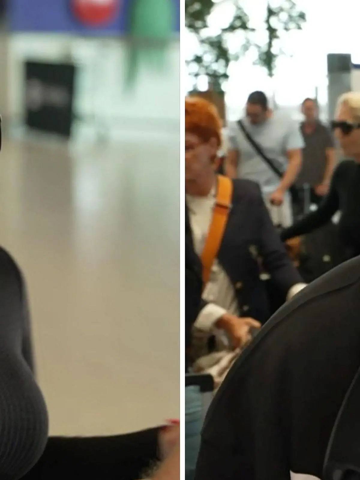 Mike Heiter und Kim Virginia am Flughafen